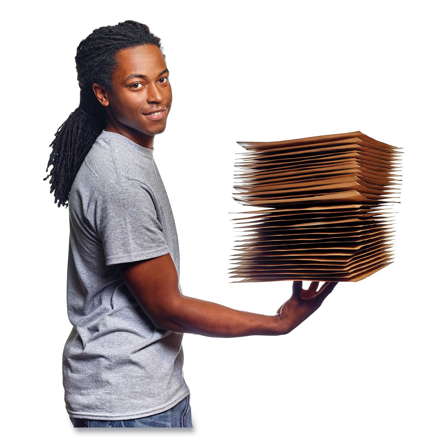 Pregis® EverTec Curbside Recyclable Padded Mailer, #5, Kraft Paper, Self-Adhesive Closure, 12 x 15, Brown, 100/Carton