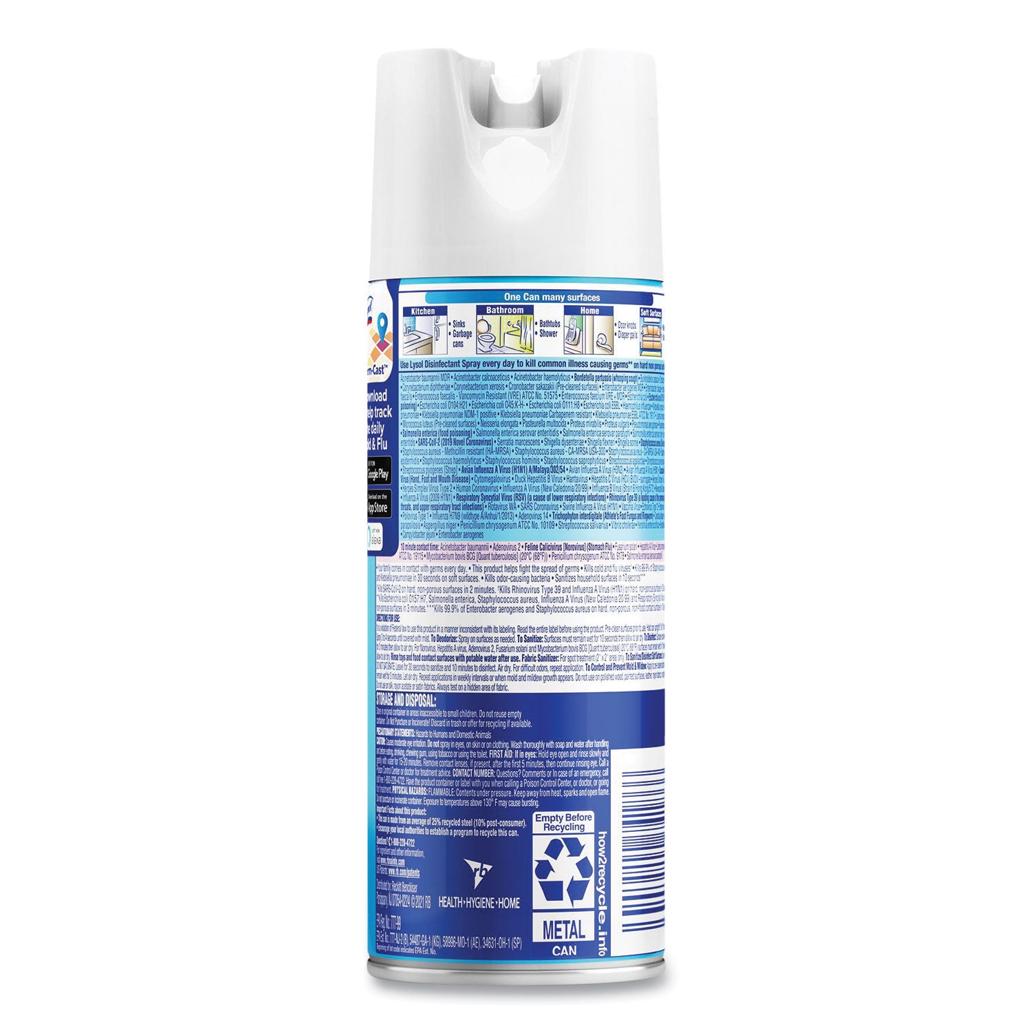 LYSOL® Brand Disinfectant Spray, Crisp Linen Scent, 12.5 Oz Aerosol Spray
