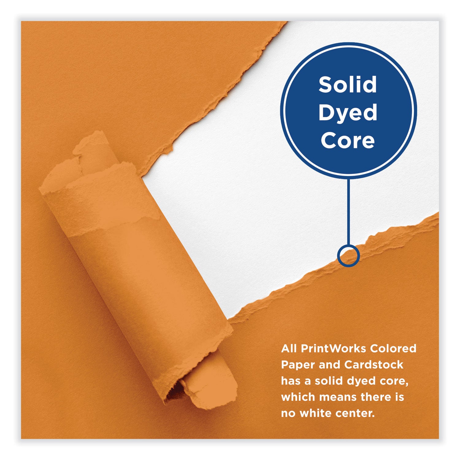 PrintWorks® Professional Color Cardstock, 65 lb Cover Weight, 8.5 x 11, Orange, 250/Ream