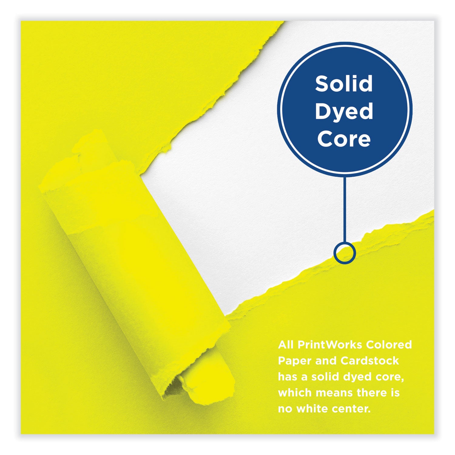 PrintWorks® Professional Color Cardstock, 65 lb Cover Weight, 8.5 x 11, Lemon Yellow, 250/Ream