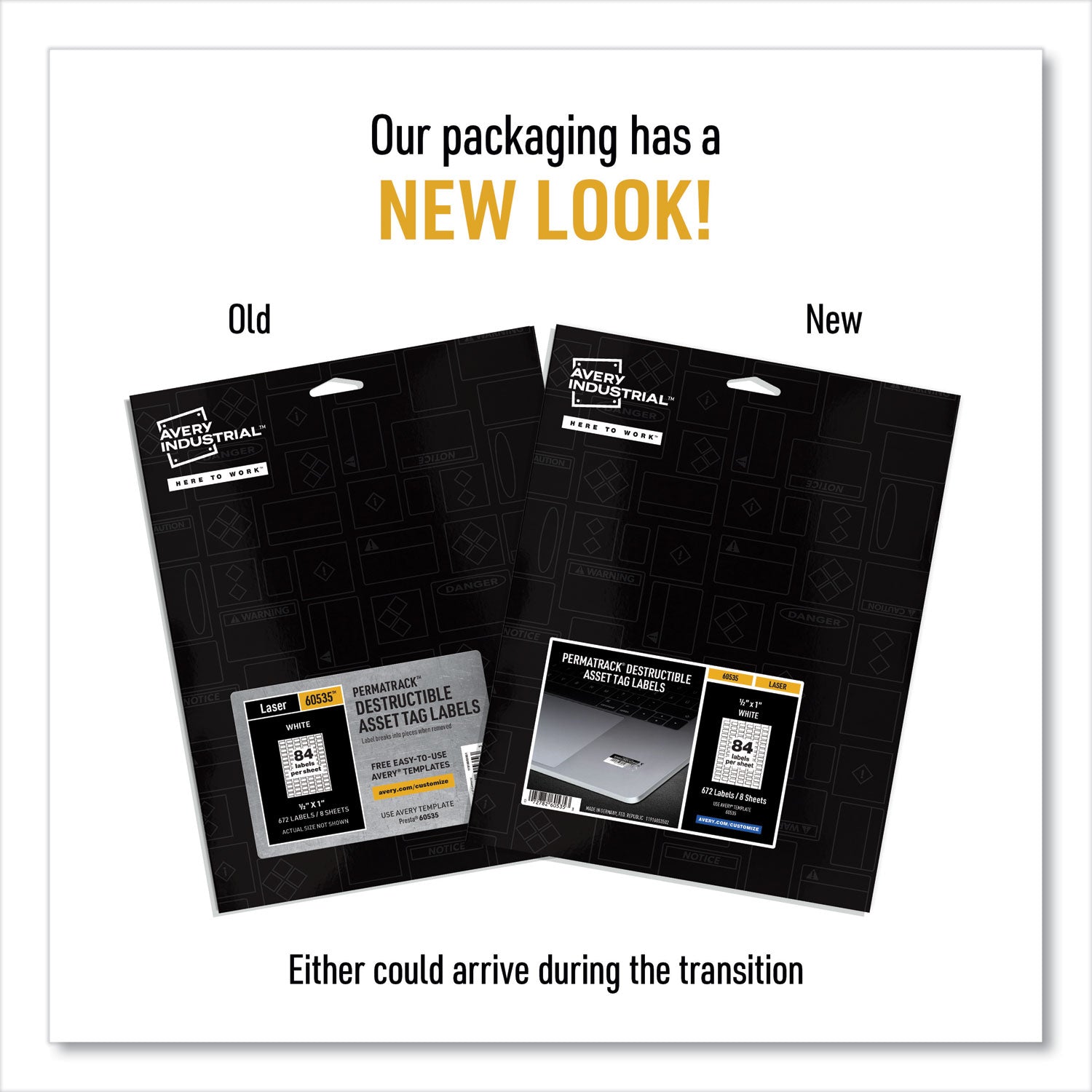 Avery® Permatrack Destructible Asset Tag Labels, Laser Printers, 0.5 X 1, White, 84/sheet, 8 Sheets/pack