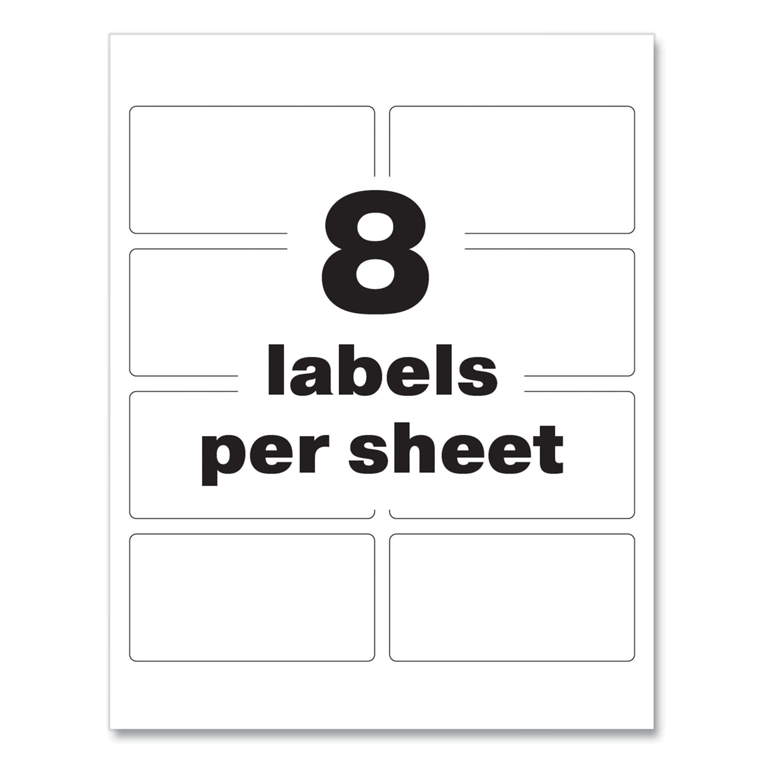 Avery® Permatrack Tamper-Evident Asset Tag Labels, Laser Printers, 2 X 3.75, White, 8/sheet, 8 Sheets/pack