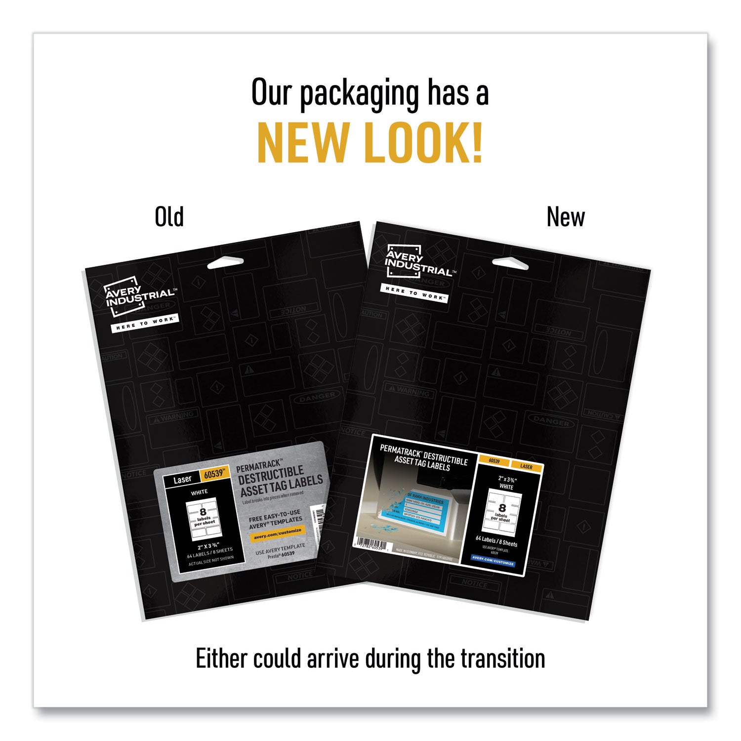 Avery® Permatrack Destructible Asset Tag Labels, Laser Printers, 2 X 3.75, White, 8/sheet, 8 Sheets/pack