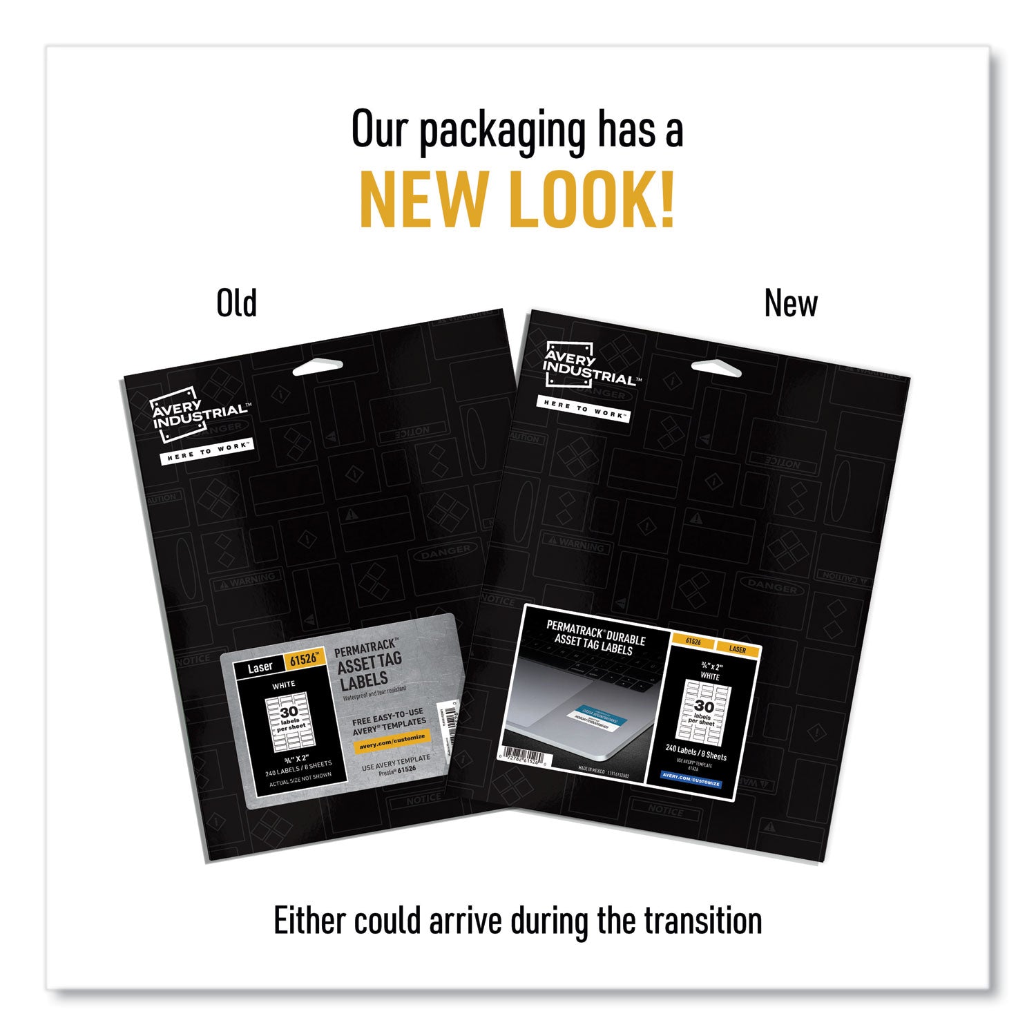 Avery® Permatrack Durable White Asset Tag Labels, Laser Printers, 0.75 X 2, White, 30/sheet, 8 Sheets/pack