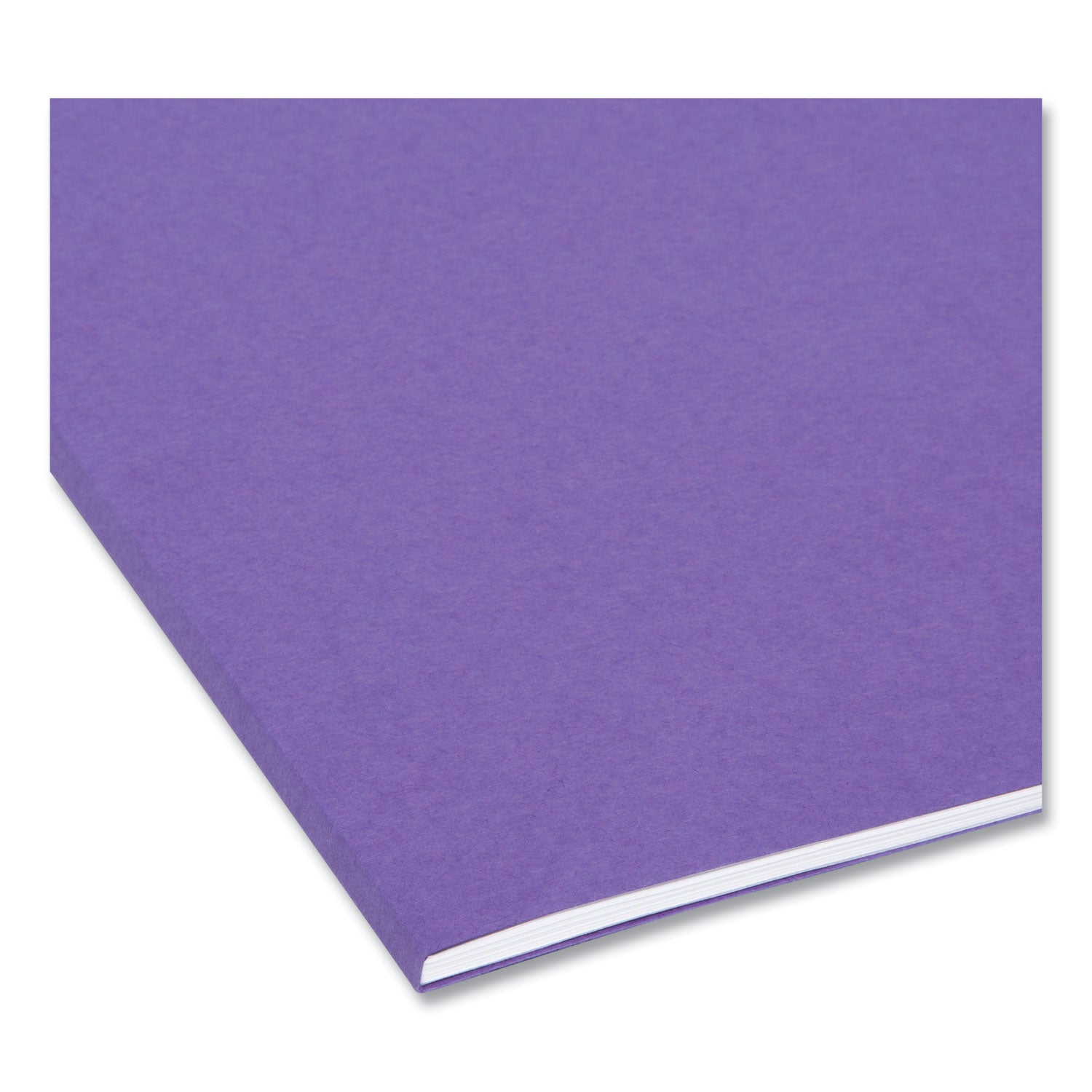 Smead Interior File Folders, 1/3-Cut Tabs: Assorted, Letter Size, 0.75" Expansion, Purple, 100/Box