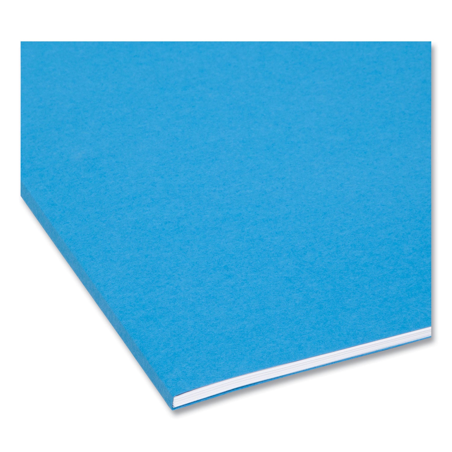 Smead Interior File Folders, 1/3-Cut Tabs: Assorted, Letter Size, 0.75" Expansion, Sky Blue, 100/Box