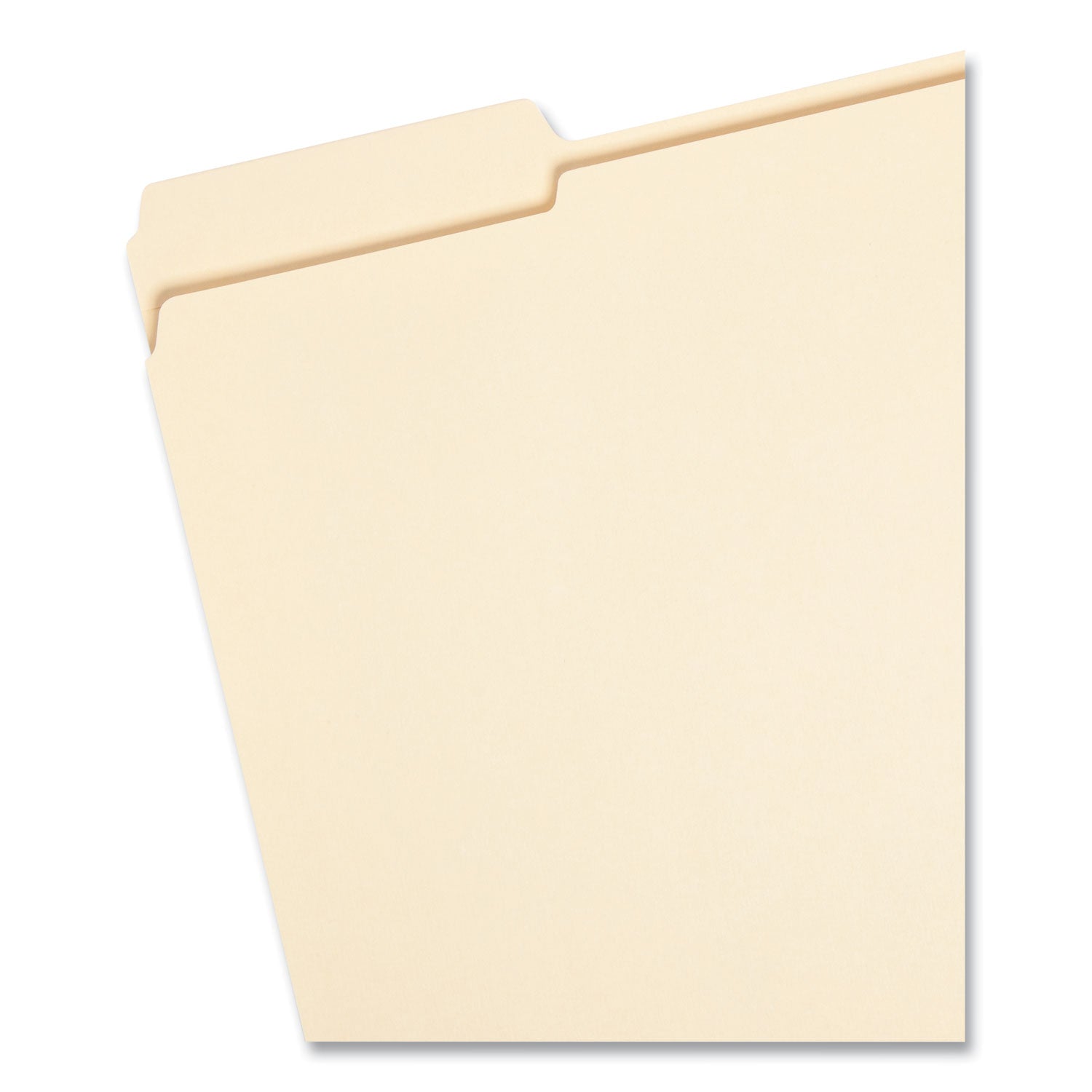Smead 100% Recycled Reinforced Top Tab File Folders, 1/3-Cut Tabs: Assorted, Letter Size, 0.75" Expansion, Manila, 100/Box