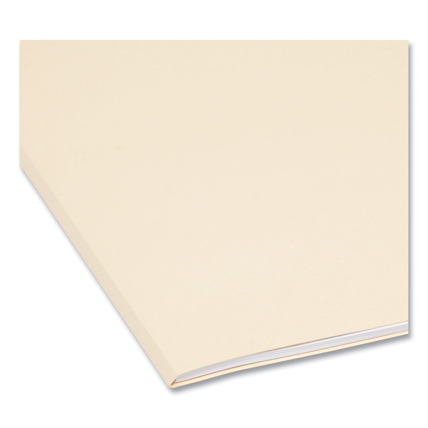 Smead 100% Recycled Reinforced Top Tab File Folders, 1/3-Cut Tabs: Assorted, Letter Size, 0.75" Expansion, Manila, 100/Box