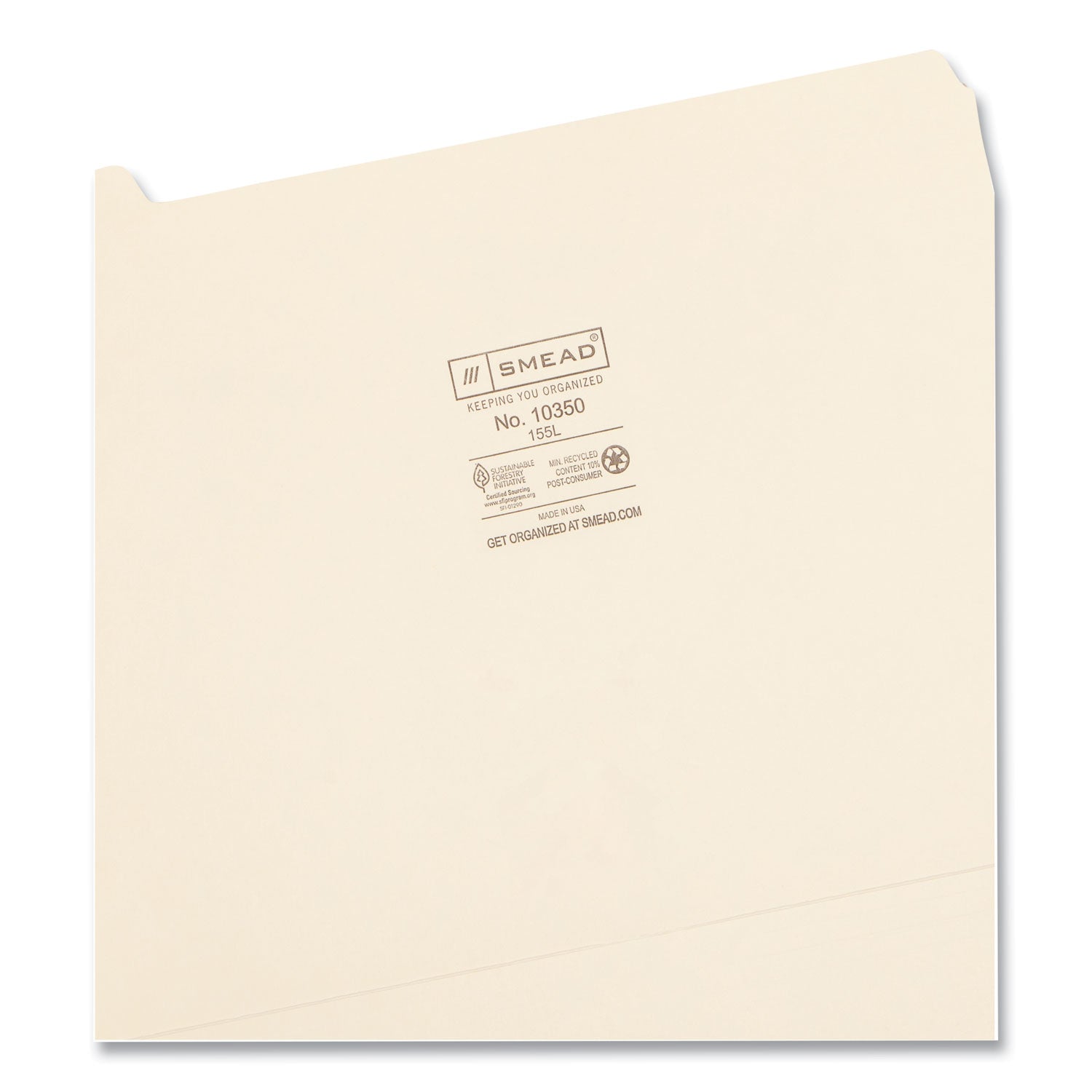 Smead Manila File Folders, 1/5-Cut Tabs: Assorted, Letter Size, 0.75" Expansion, Manila, 100/Box
