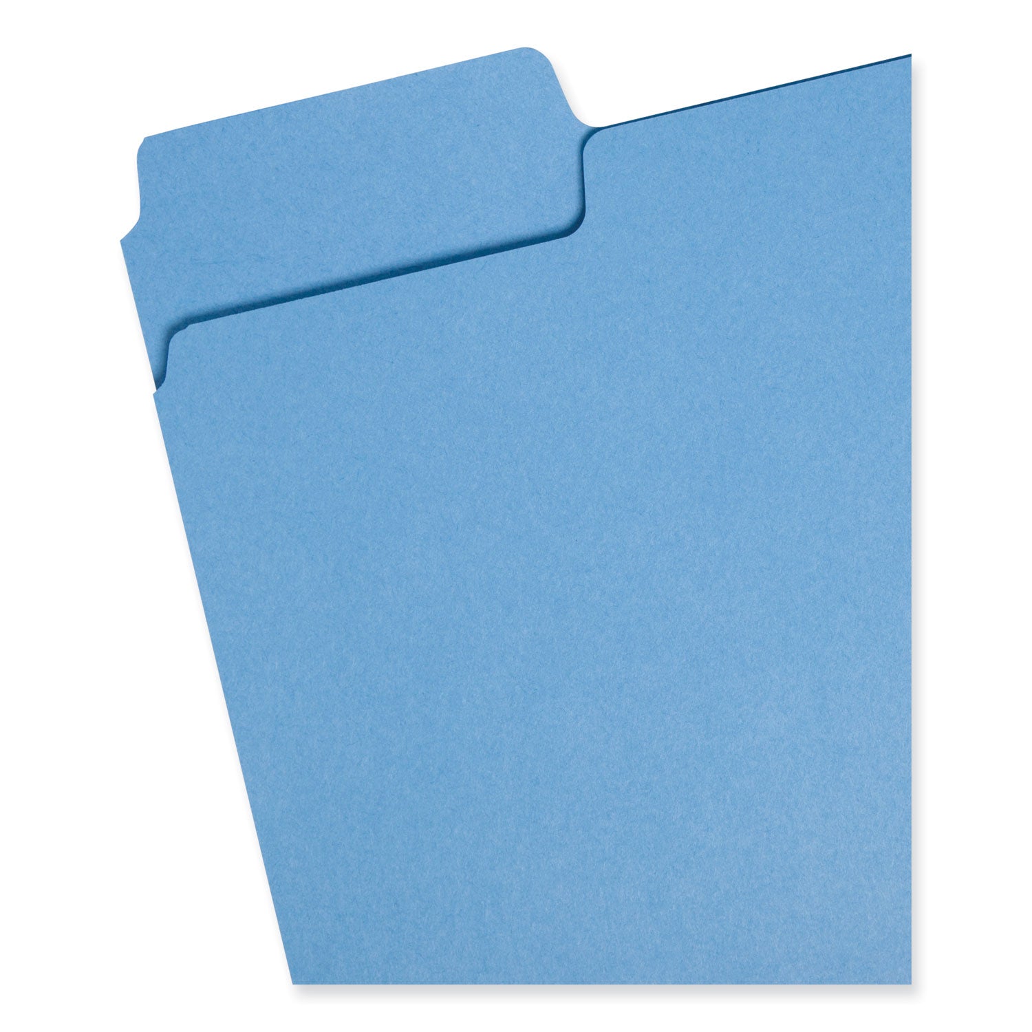 Smead SuperTab Colored File Folders, 1/3-Cut Tabs: Assorted, Letter Size, 0.75" Expansion, 11-pt Stock, Blue, 100/Box