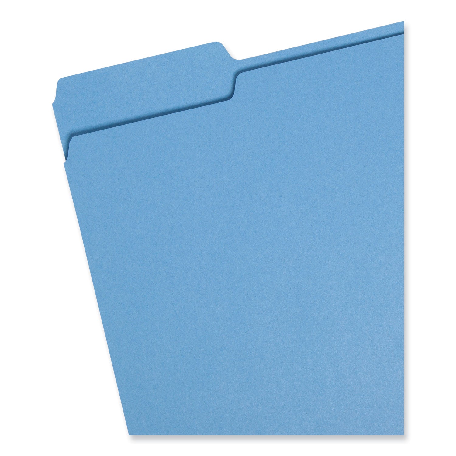Smead Colored File Folders, 1/3-Cut Tabs: Assorted, Letter Size, 0.75" Expansion, Blue, 100/Box