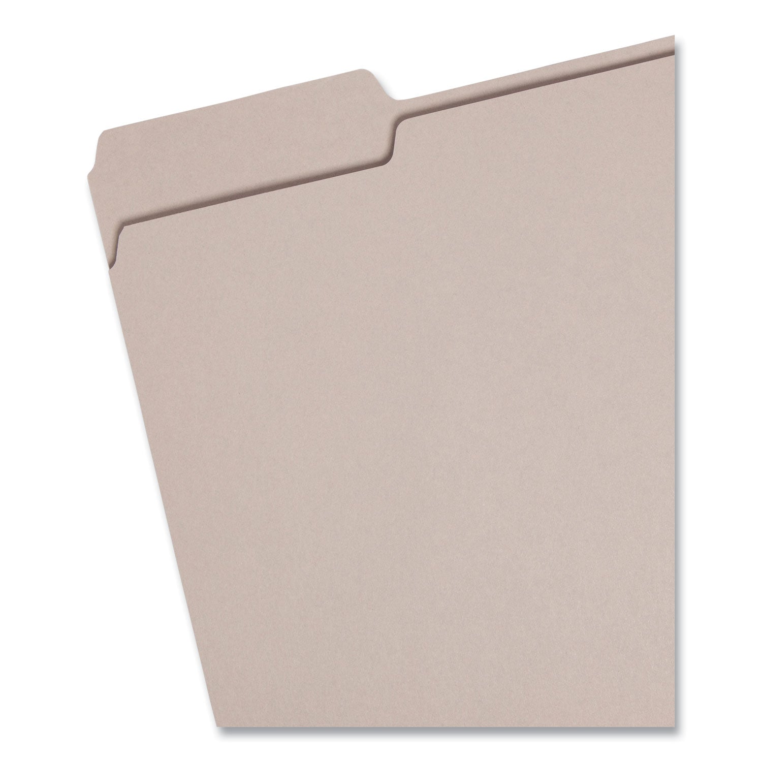 Smead Colored File Folders, 1/3-Cut Tabs: Assorted, Letter Size, 0.75" Expansion, Gray, 100/Box