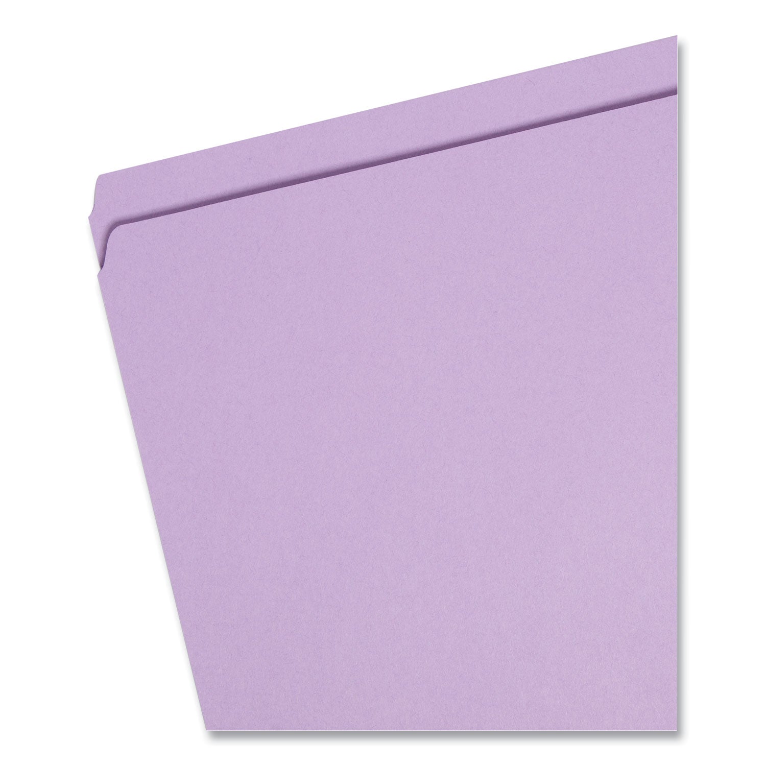 Smead Reinforced Top Tab Colored File Folders, Straight Tabs, Letter Size, 0.75" Expansion, Lavender, 100/Box