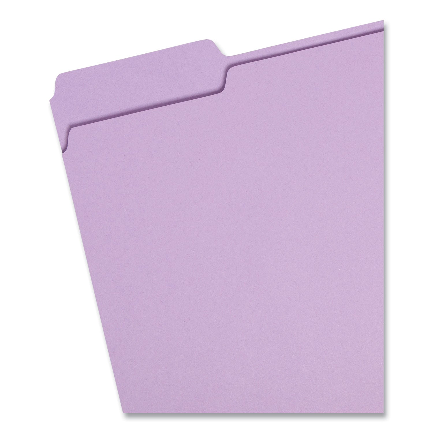 Smead Colored File Folders, 1/3-Cut Tabs: Assorted, Letter Size, 0.75" Expansion, Lavender, 100/Box