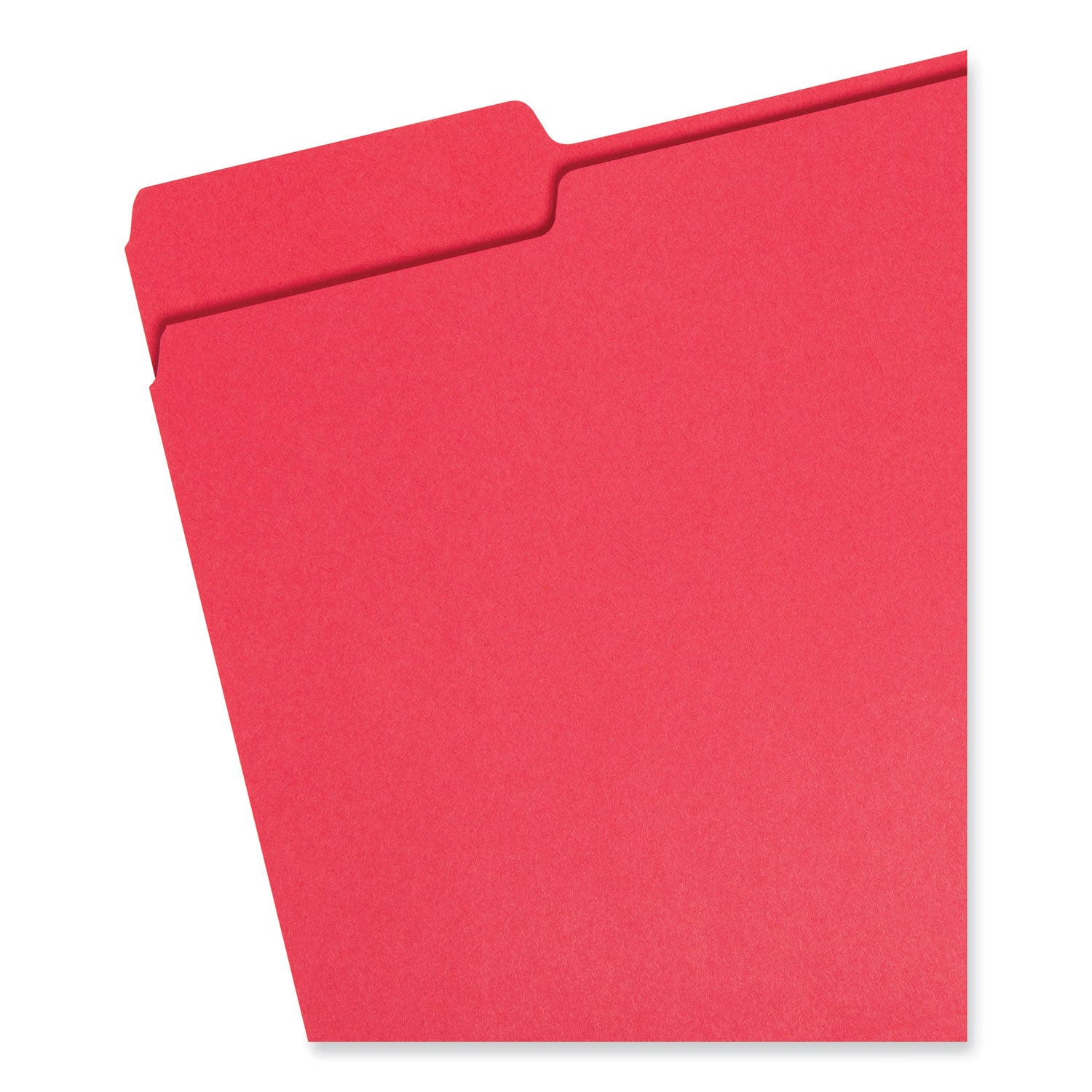 Smead Colored File Folders, 1/3-Cut Tabs: Assorted, Letter Size, 0.75" Expansion, Red, 100/Box