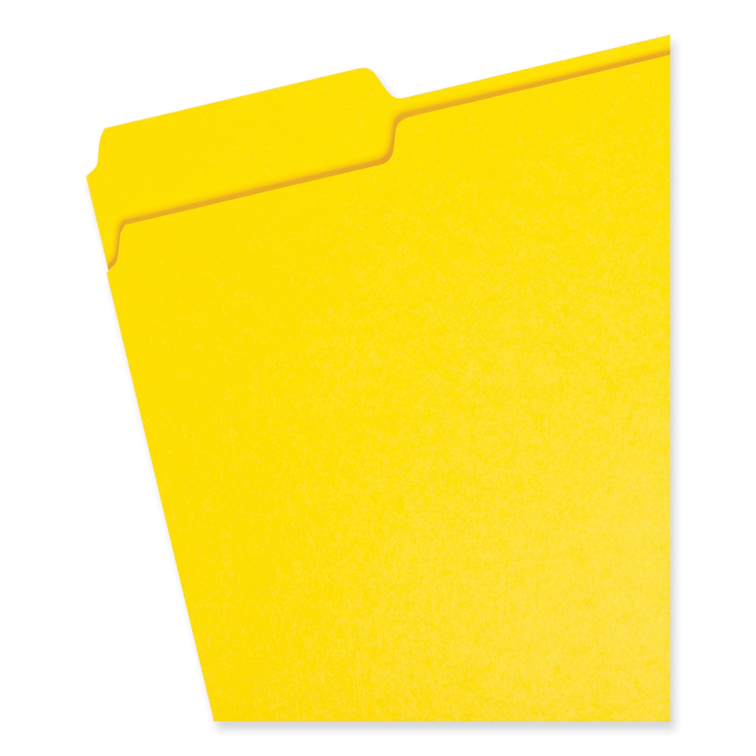 Smead Colored File Folders, 1/3-Cut Tabs: Assorted, Letter Size, 0.75" Expansion, Yellow, 100/Box