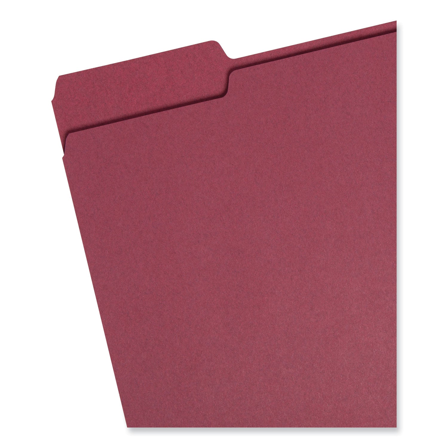 Smead Colored File Folders, 1/3-Cut Tabs: Assorted, Letter Size, 0.75" Expansion, Maroon, 100/Box