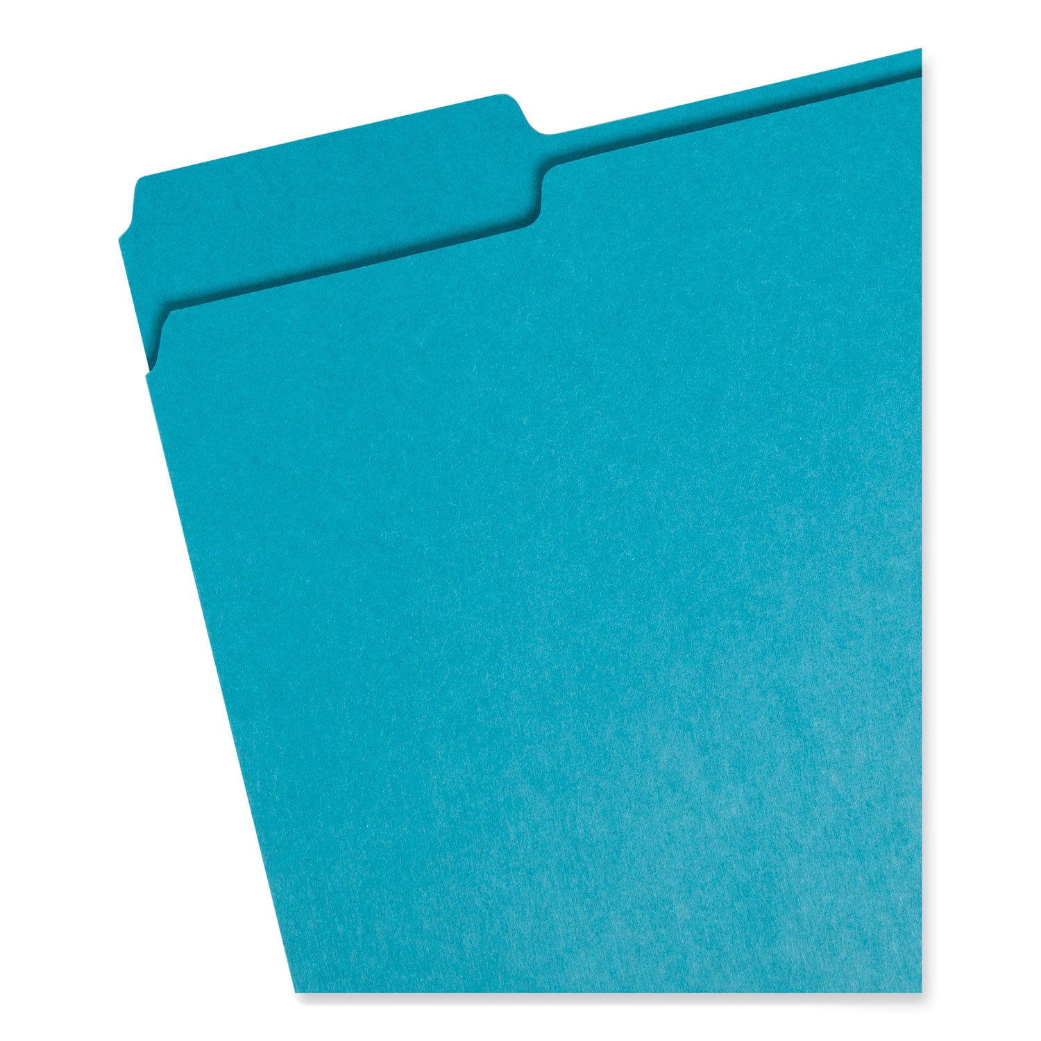 Smead Colored File Folders, 1/3-Cut Tabs: Assorted, Letter Size, 0.75" Expansion, Teal, 100/Box