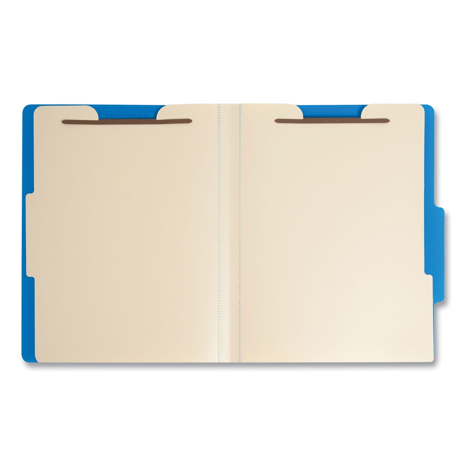 Smead Six-Section Poly Classification Folders, 2" Expansion, 2 Dividers, 6 Fasteners, Letter Size, Blue Exterior, 10/Box