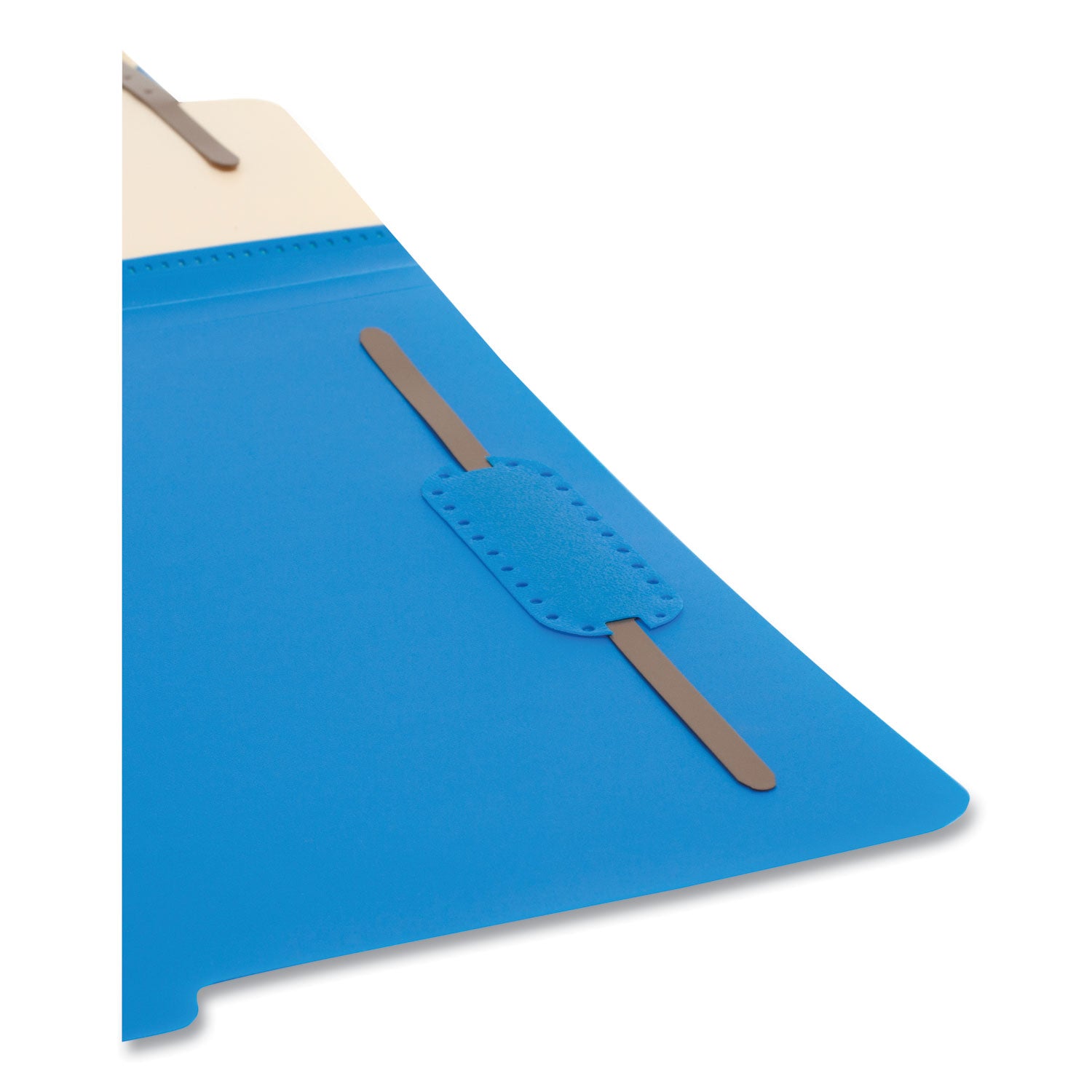 Smead Six-Section Poly Classification Folders, 2" Expansion, 2 Dividers, 6 Fasteners, Letter Size, Blue Exterior, 10/Box