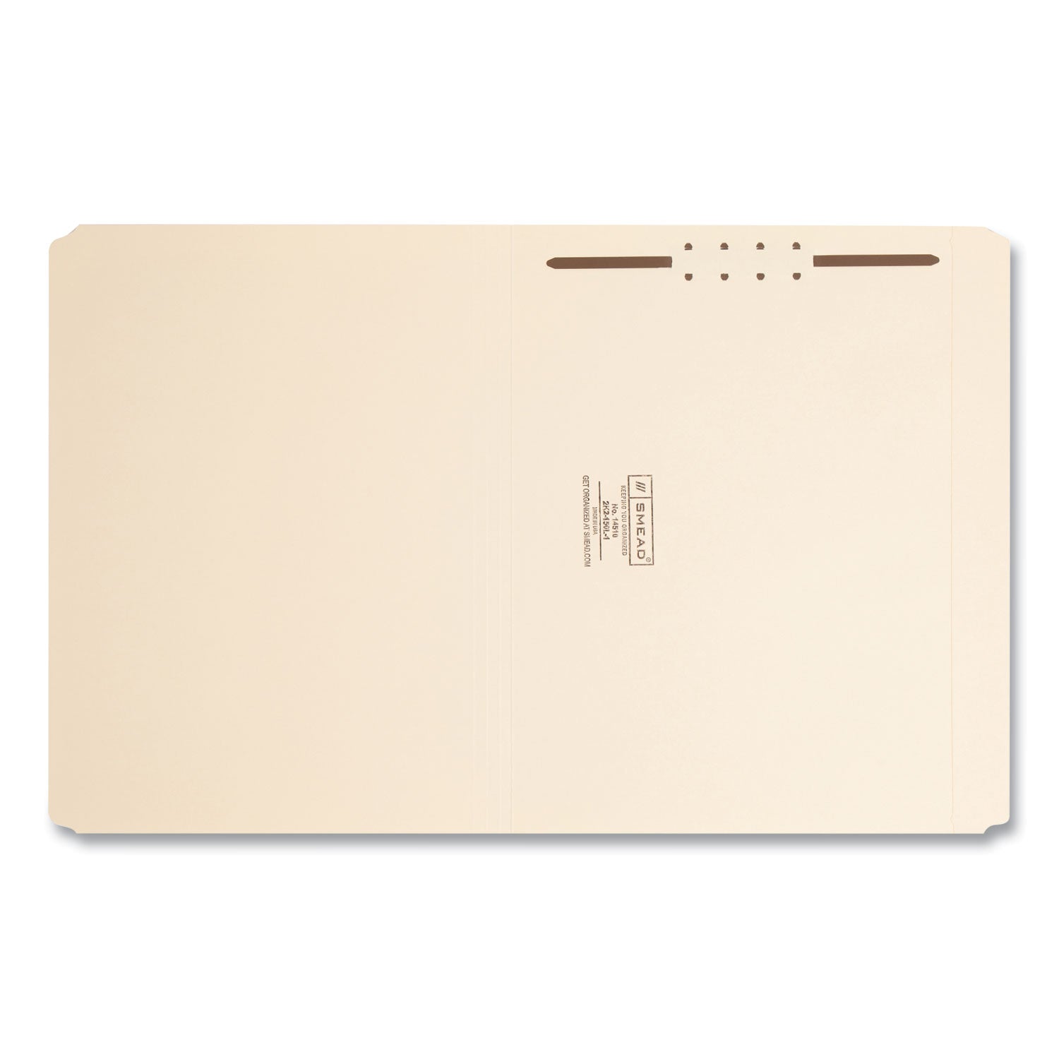 Smead Top Tab Fastener Folders, Straight Tabs, 0.75" Expansion, 1 Fastener, Letter Size, Manila Exterior, 50/Box