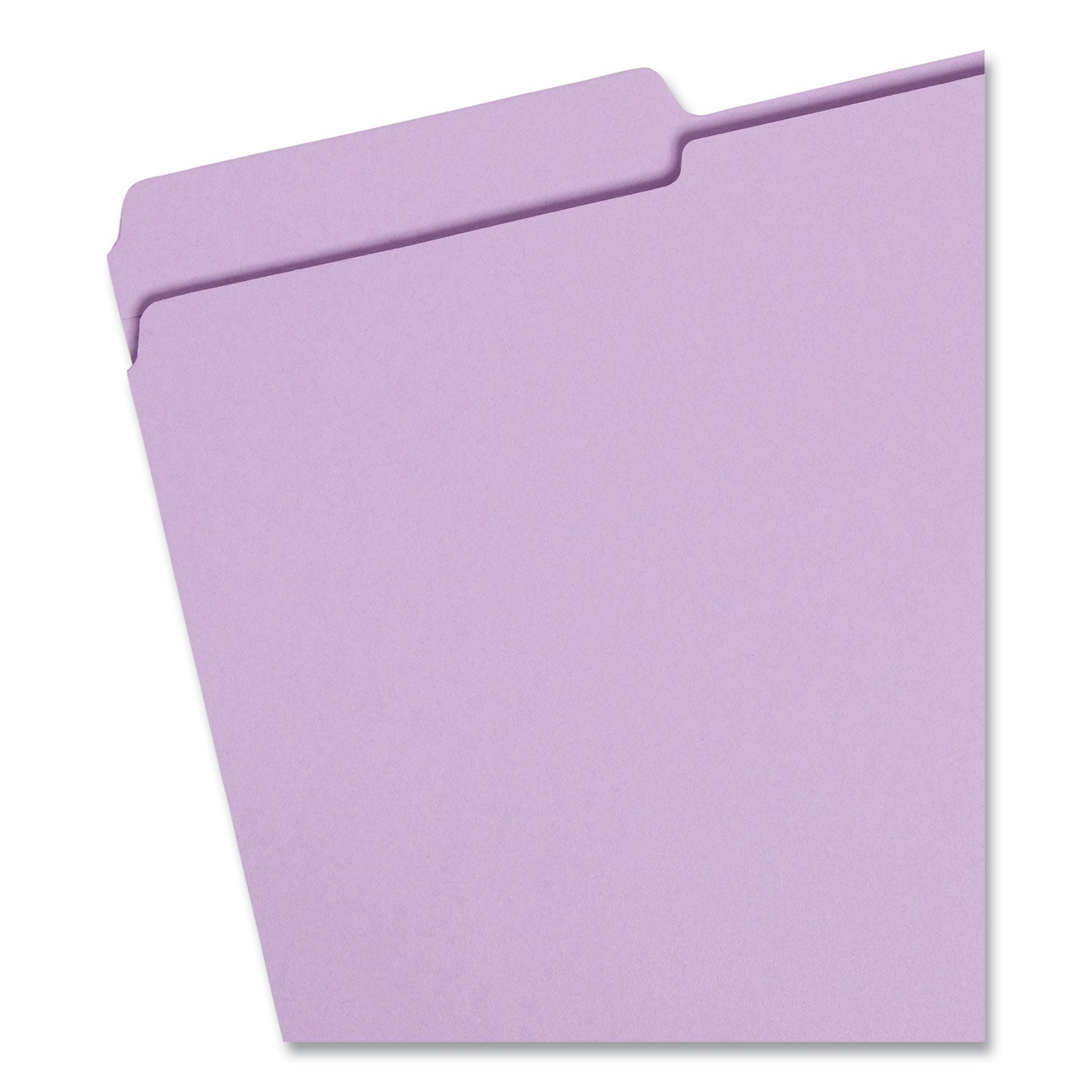 Smead Reinforced Top Tab Colored File Folders, 1/3-Cut Tabs: Assorted, Legal Size, 0.75" Expansion, Lavender, 100/Box