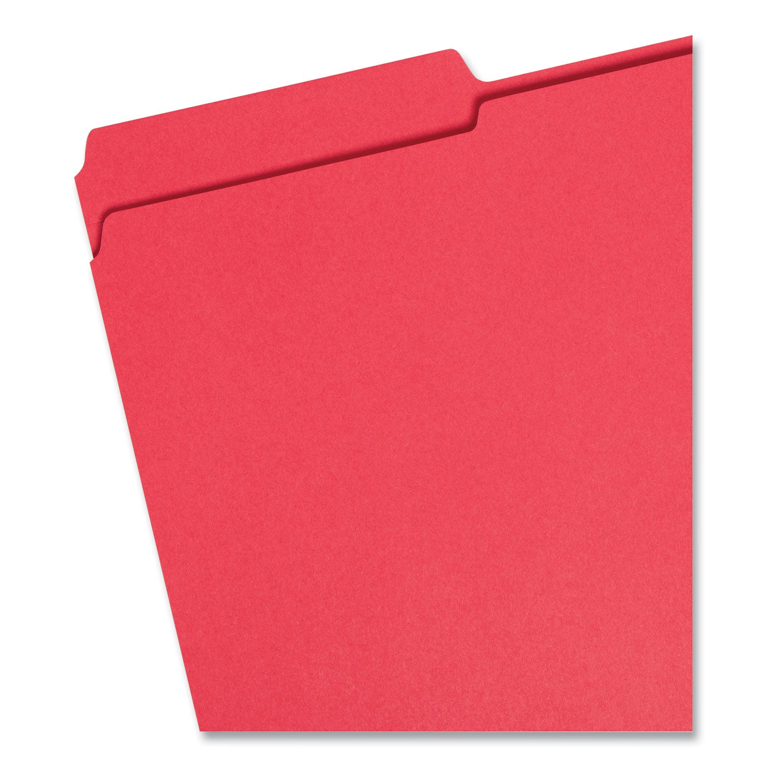 Smead Reinforced Top Tab Colored File Folders, 1/3-Cut Tabs: Assorted, Legal Size, 0.75" Expansion, Red, 100/Box