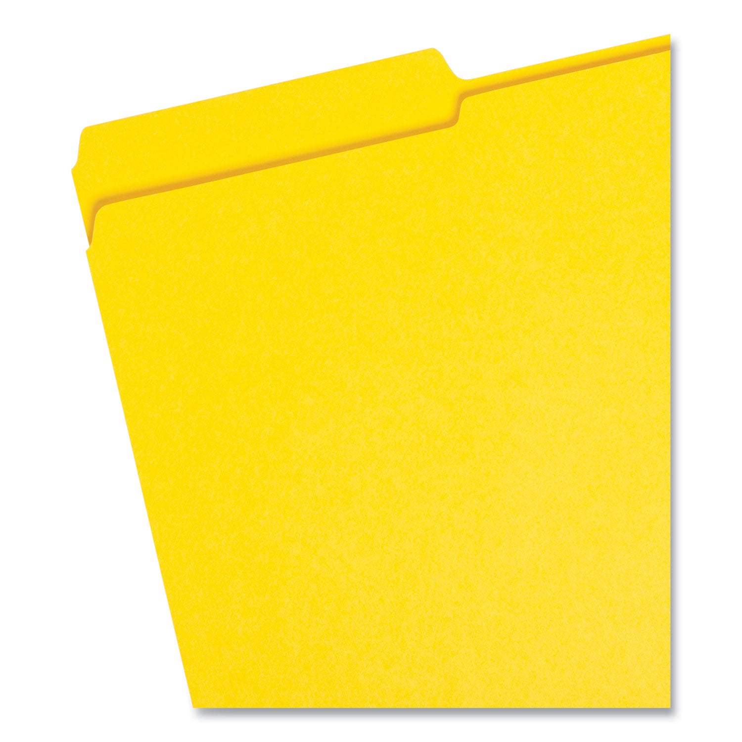 Smead Reinforced Top Tab Colored File Folders, 1/3-Cut Tabs: Assorted, Legal Size, 0.75" Expansion, Yellow, 100/Box