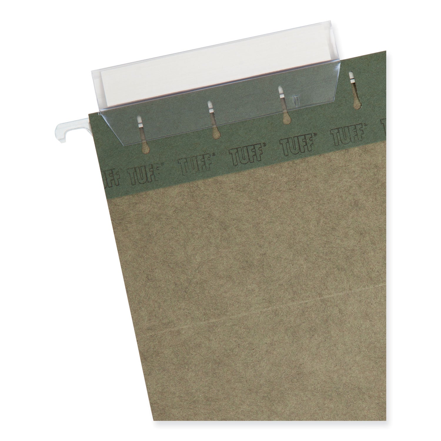 Smead TUFF Hanging Folders with Easy Slide Tab, Letter Size, 1/3-Cut Tabs, Standard Green, 20/Box