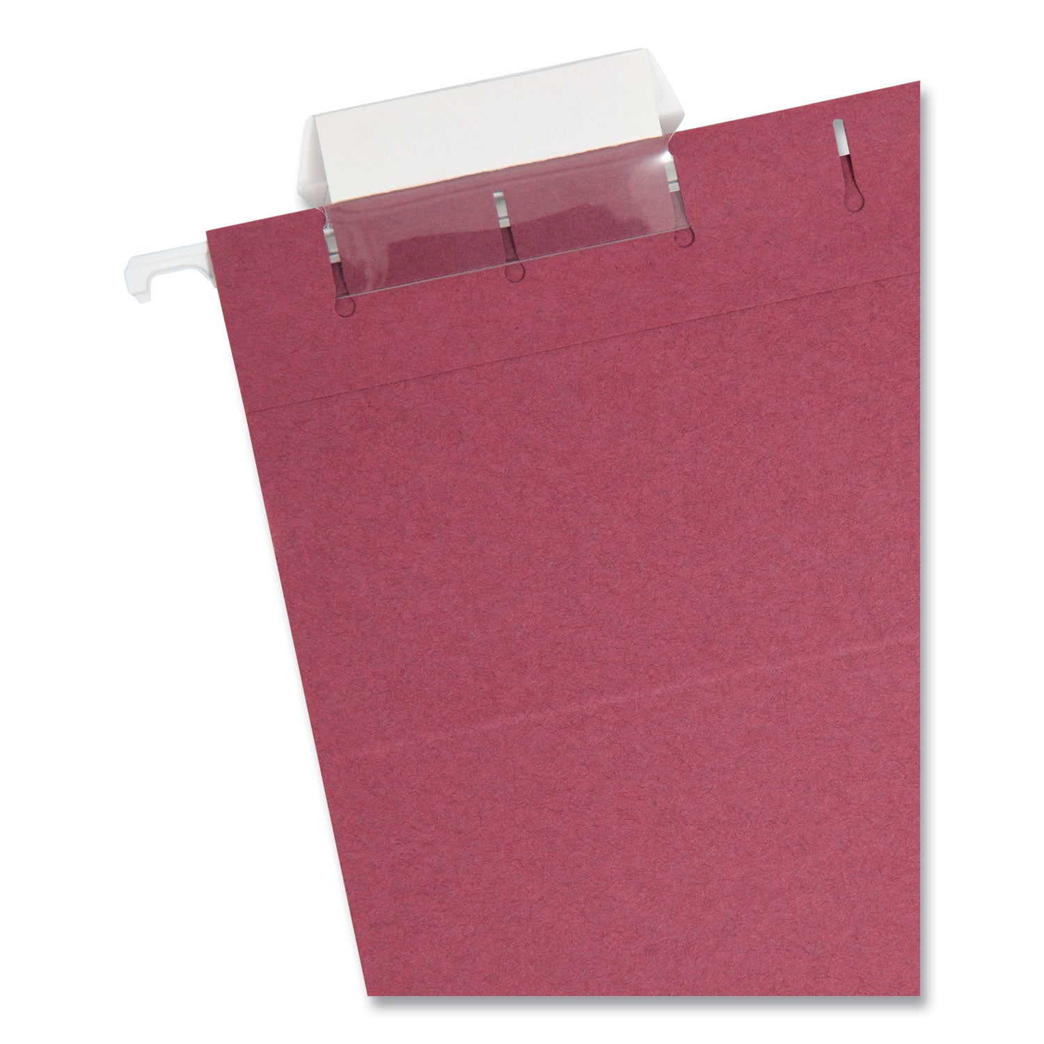 Smead Colored Hanging File Folders with 1/5 Cut Tabs, Letter Size, 1/5-Cut Tabs, Maroon, 25/Box