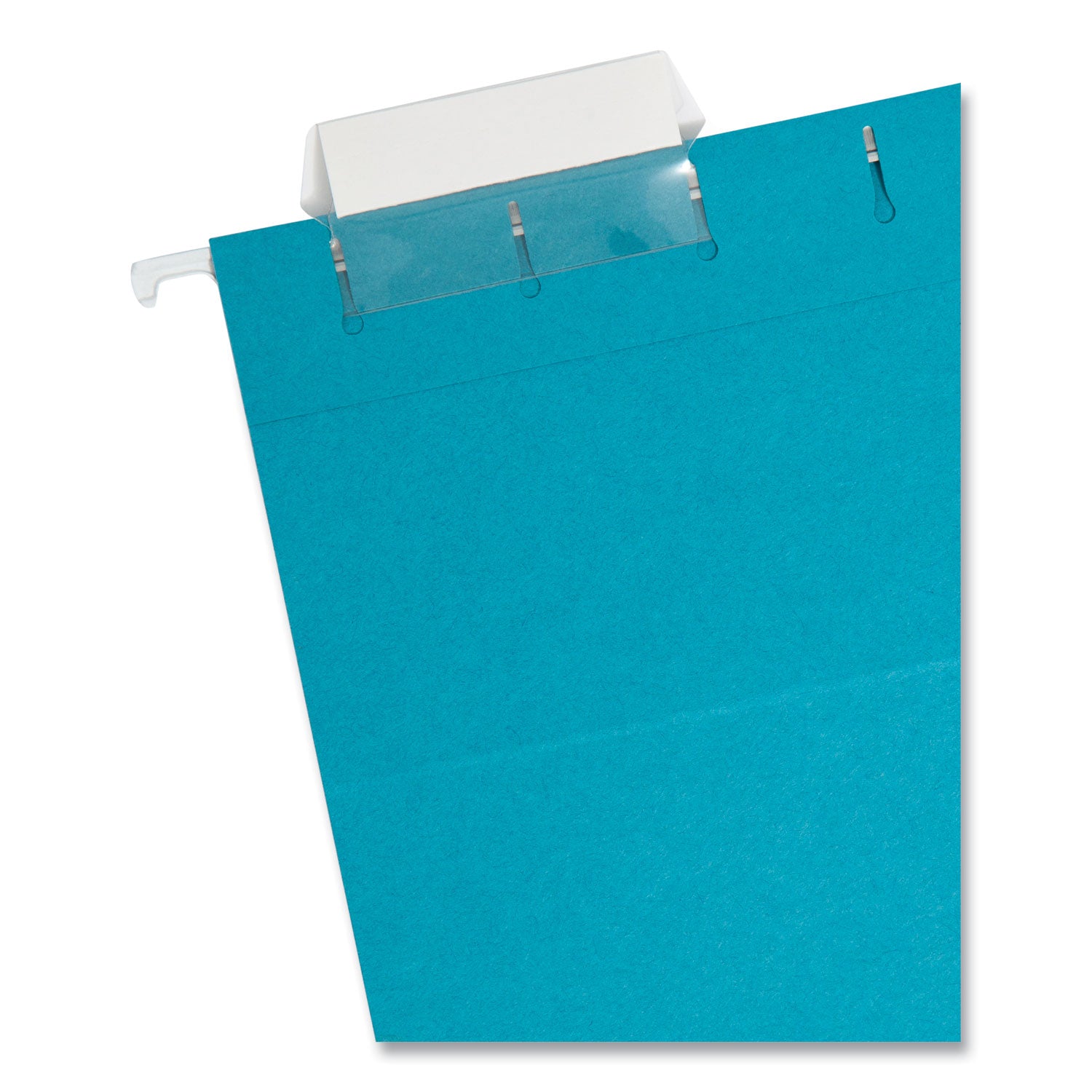 Smead Colored Hanging File Folders with 1/5 Cut Tabs, Letter Size, 1/5-Cut Tabs, Teal, 25/Box