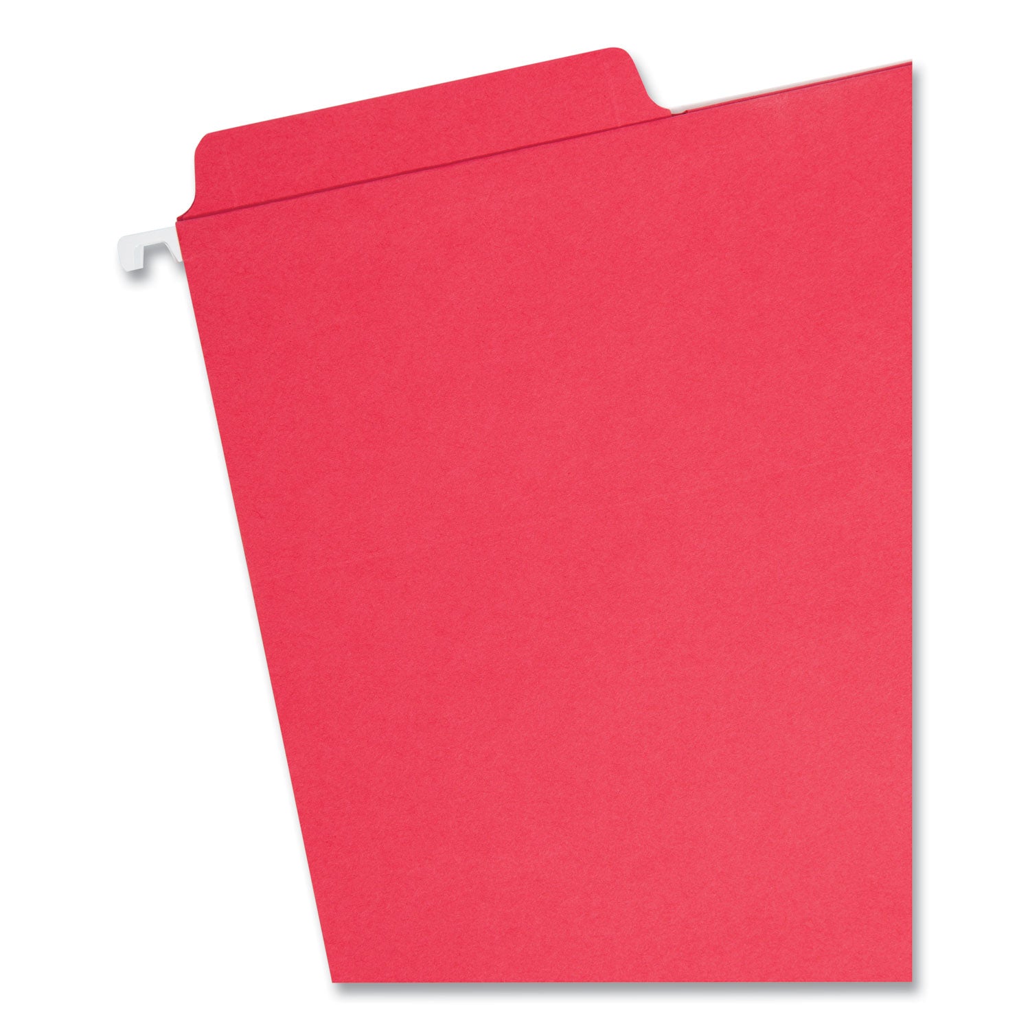 Smead FasTab Hanging Folders, Letter Size, 1/3-Cut Tabs, Red, 20/Box