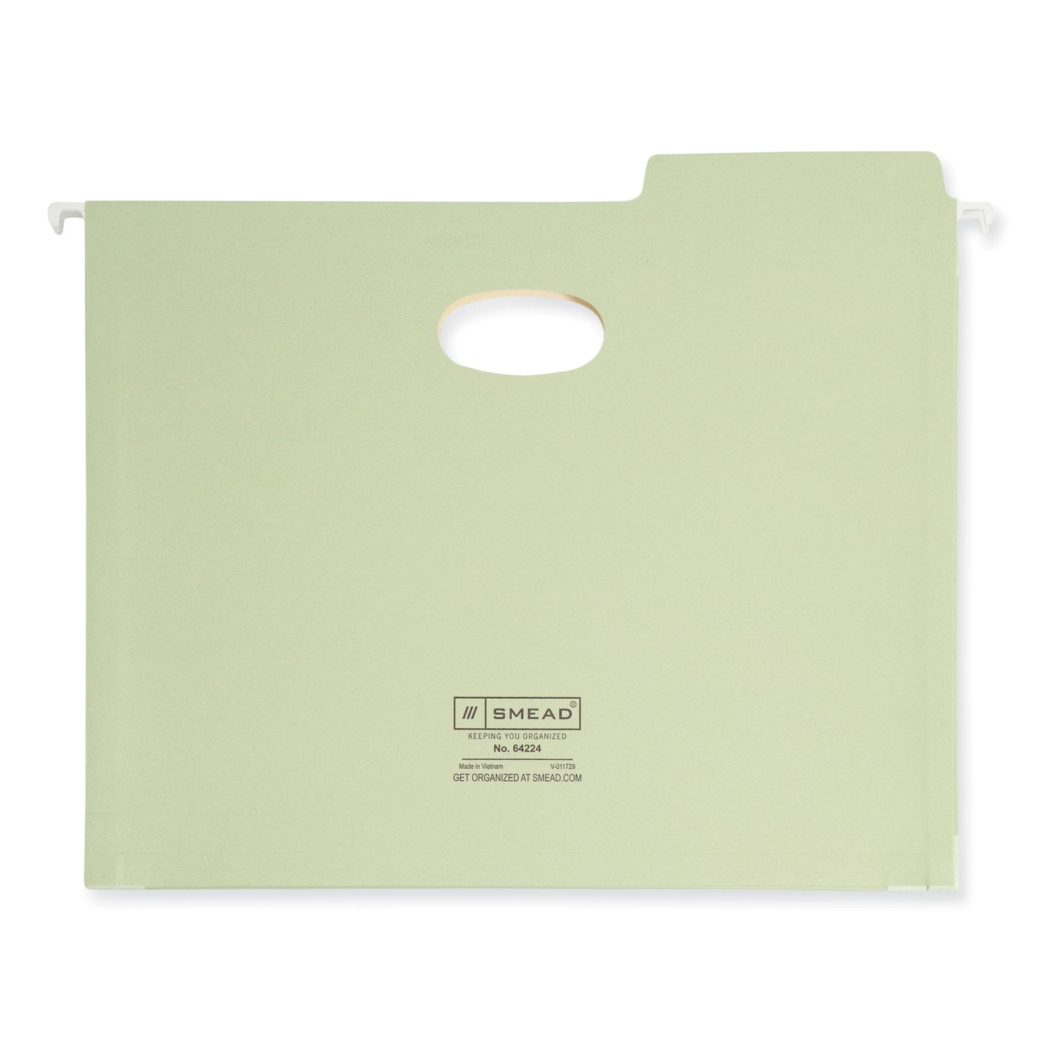 Smead FasTab TUFF Hanging Pockets, Letter Size, 1/3-Cut Tabs, Moss, 9/Box