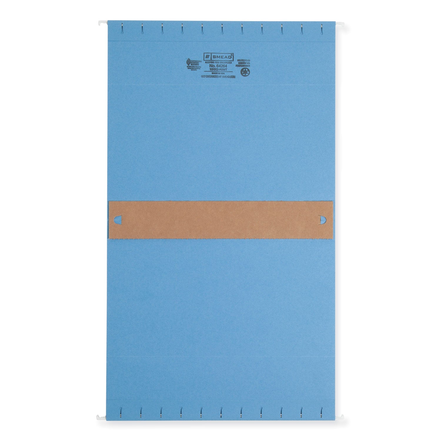 Smead Box Bottom Hanging File Folders, 2" Capacity, Letter Size, 1/5-Cut Tabs, Assorted Colors, 25/Box