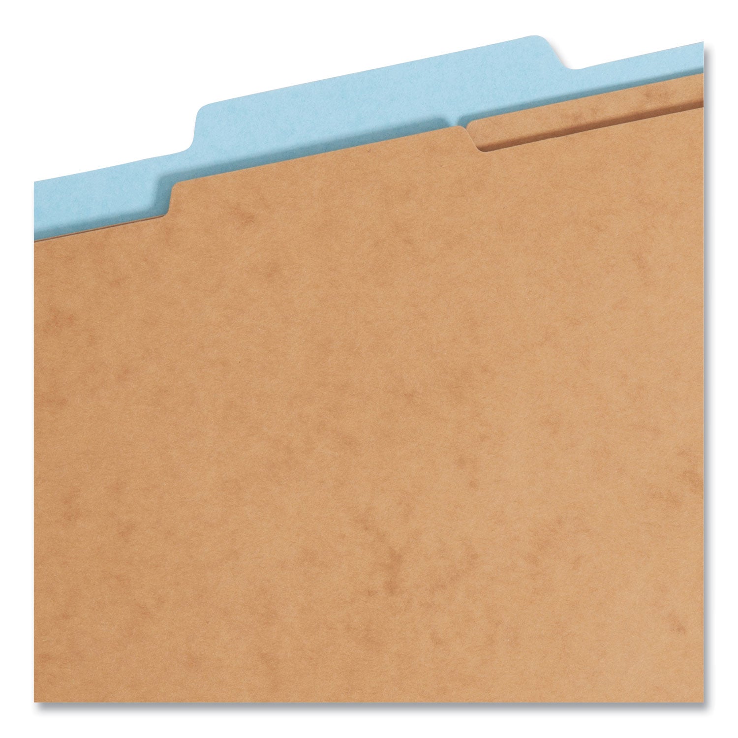 Smead FasTab Hanging Pressboard Classification Folders, 2 Dividers, Legal Size, Blue