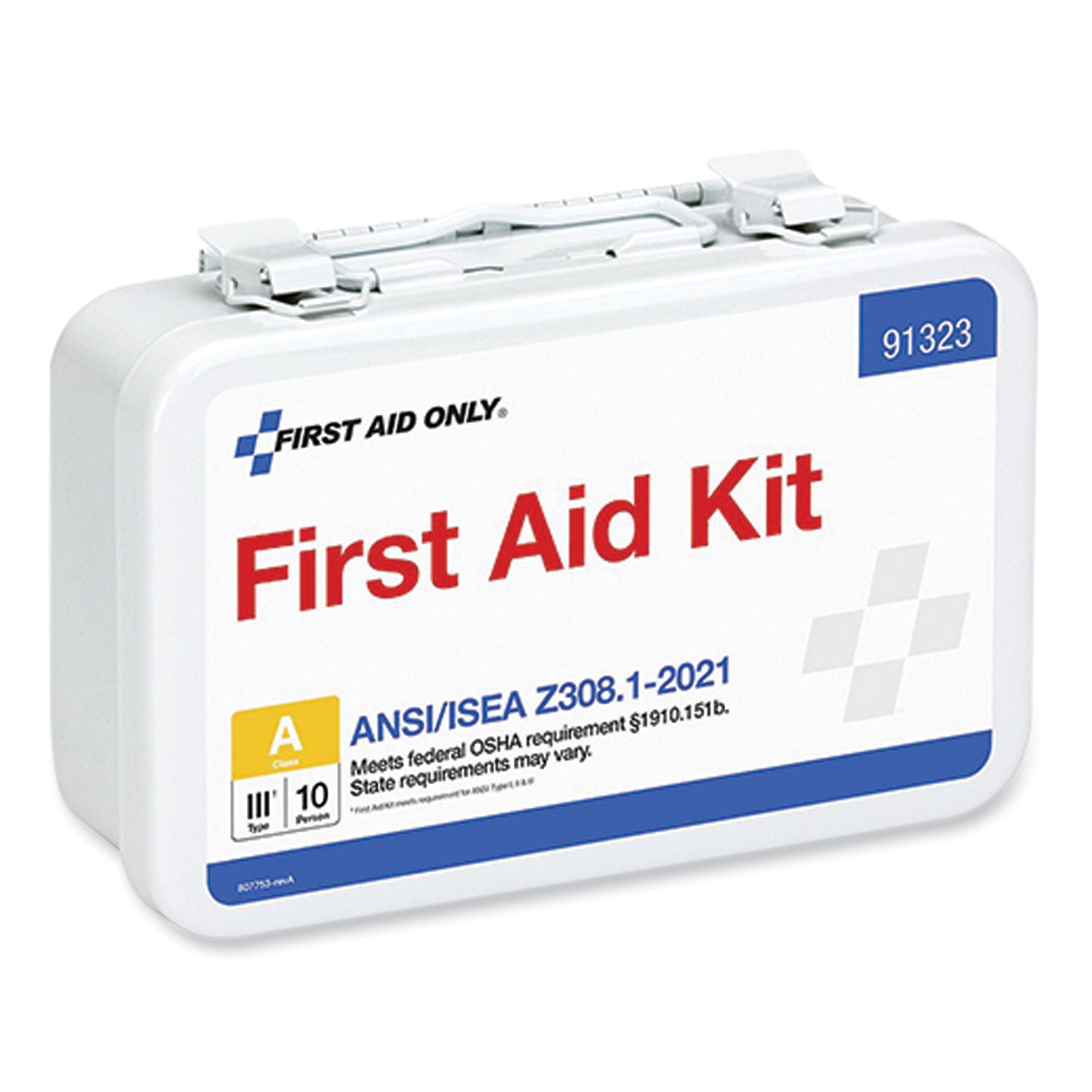 First Aid Only™ ANSI 2021 First Aid Kit for 10 People, 76 Pieces, Metal Case