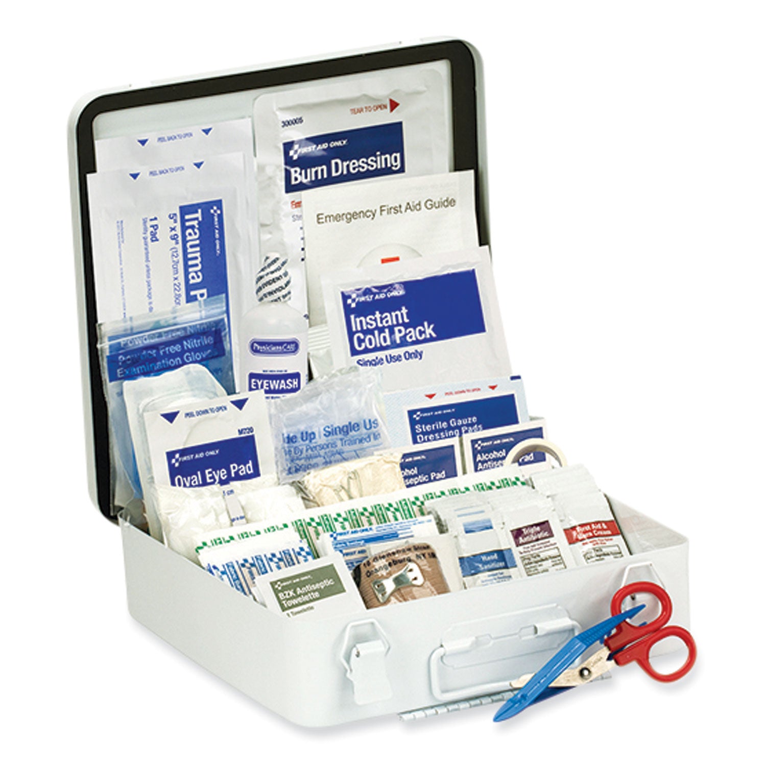 First Aid Only™ ANSI 2021 Type III First Aid Kit for 50 People, 184 Pieces, Metal Case