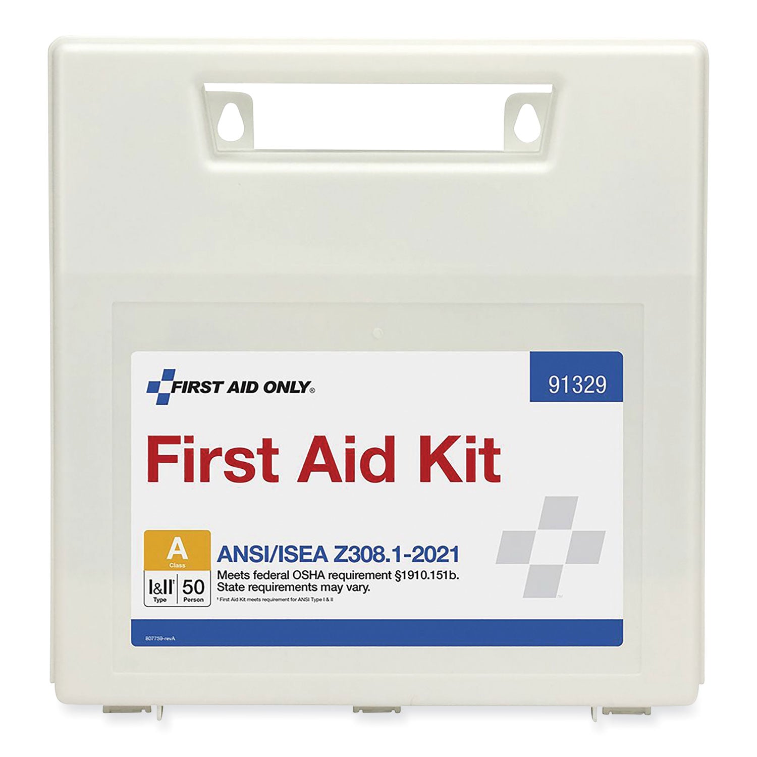 ANSI 2021 First Aid Kit for 50 People, 184 Pieces, Plastic Case