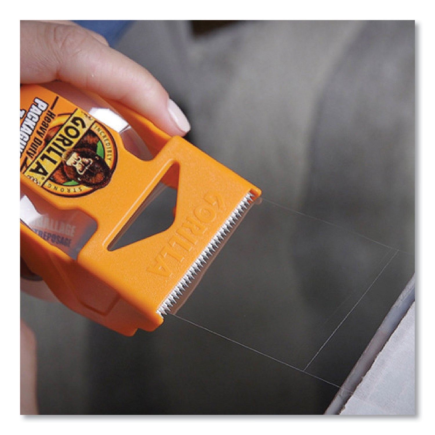 Gorilla® Heavy Duty Packaging Tape with Dispenser, 1.88" x 25 yds, Clear, 4/Pack