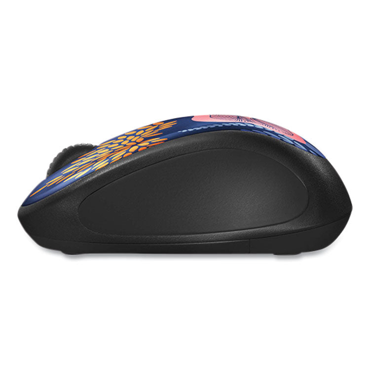 Logitech® M317 Design Collection Limited Edition Wireless Ambidextrous Optical Mouse, 2.4 GHz Frequency/33 ft Range, Forest Floral