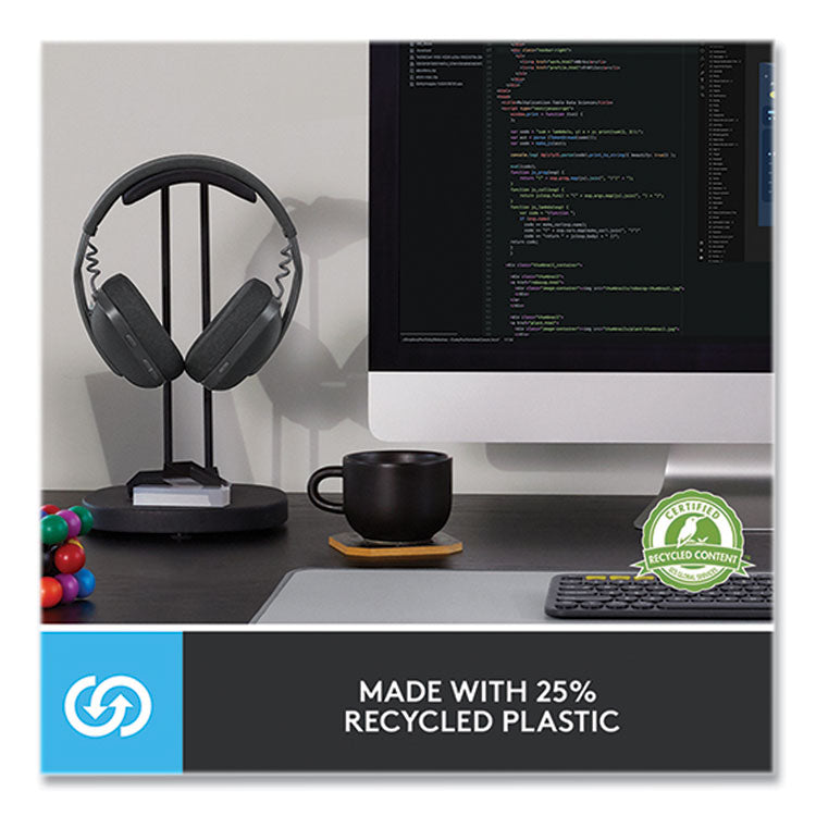 Logitech® Zone Vibe 100 Wireless Noise Canceling Over-Ear Headphones, Graphite