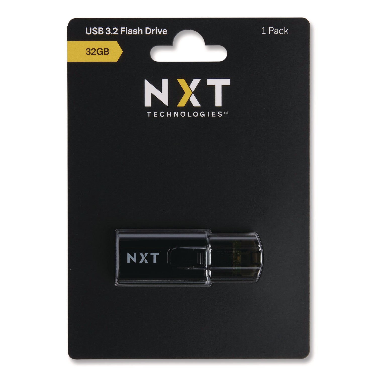 NXT Technologies™ USB 3.2 Type-A Flash Drive, 32 GB, Black
