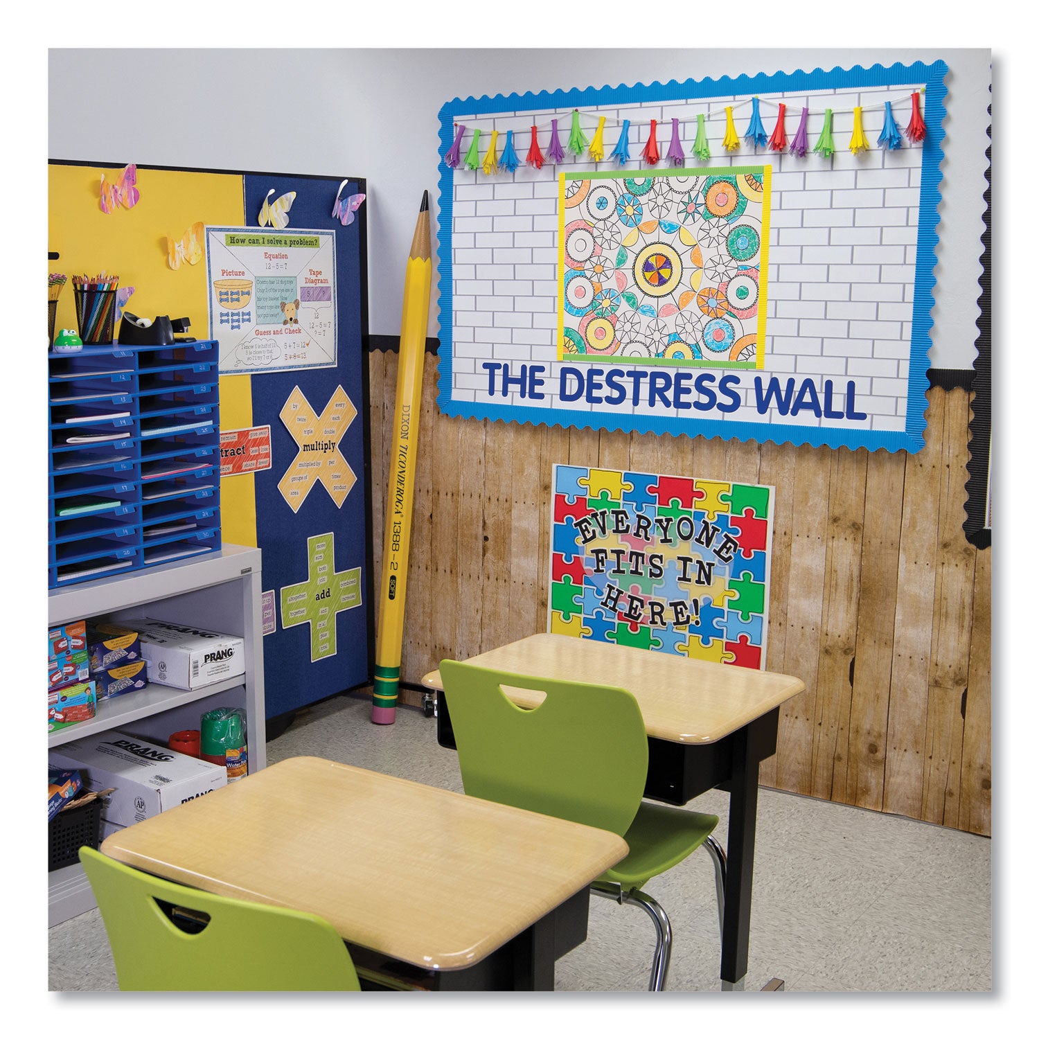 Pacon® Fadeless Paper Roll, 50 lb Bond Weight, 48 x 50 ft, White Subway Tile