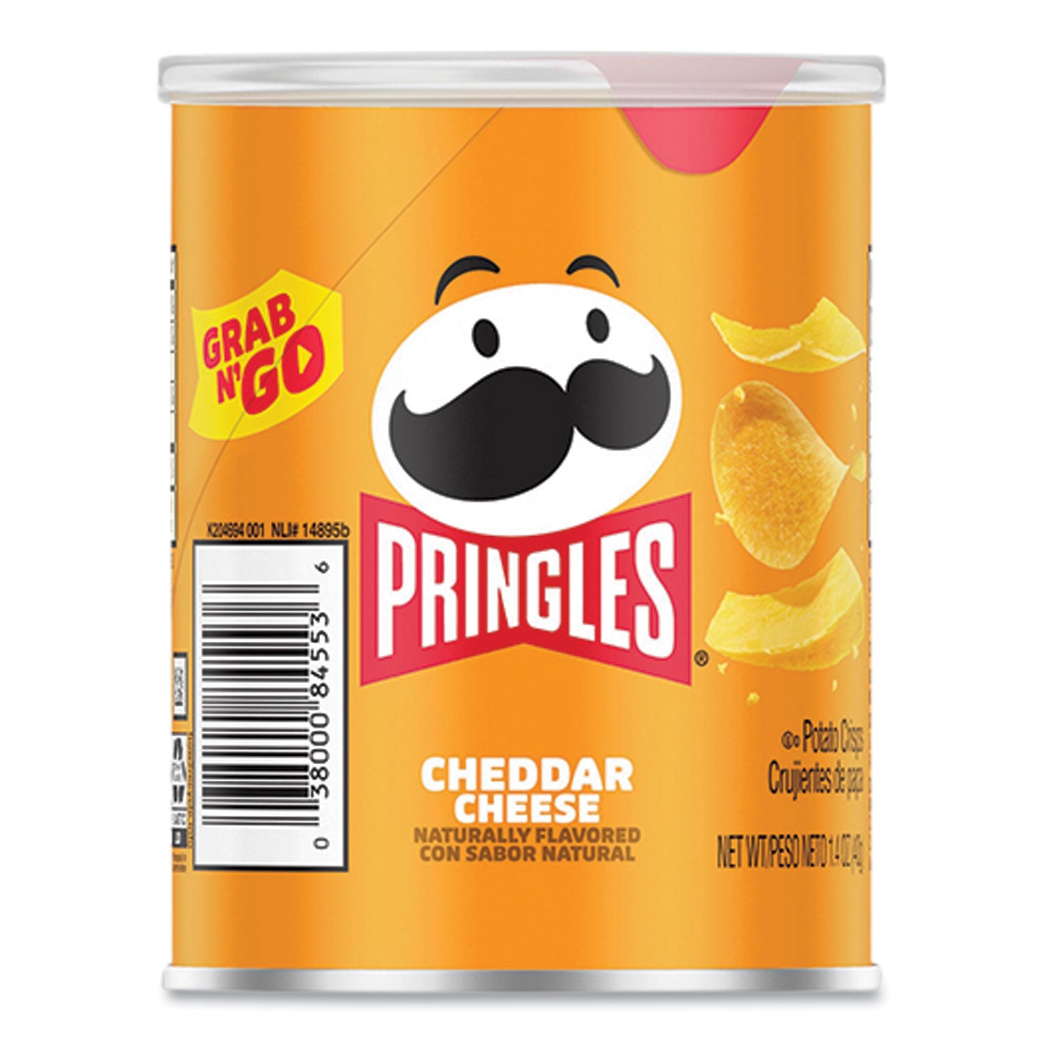 Pringles® Grab and Go Cheddar Cheese Crisps, 1.4 oz Can, 12 Carton