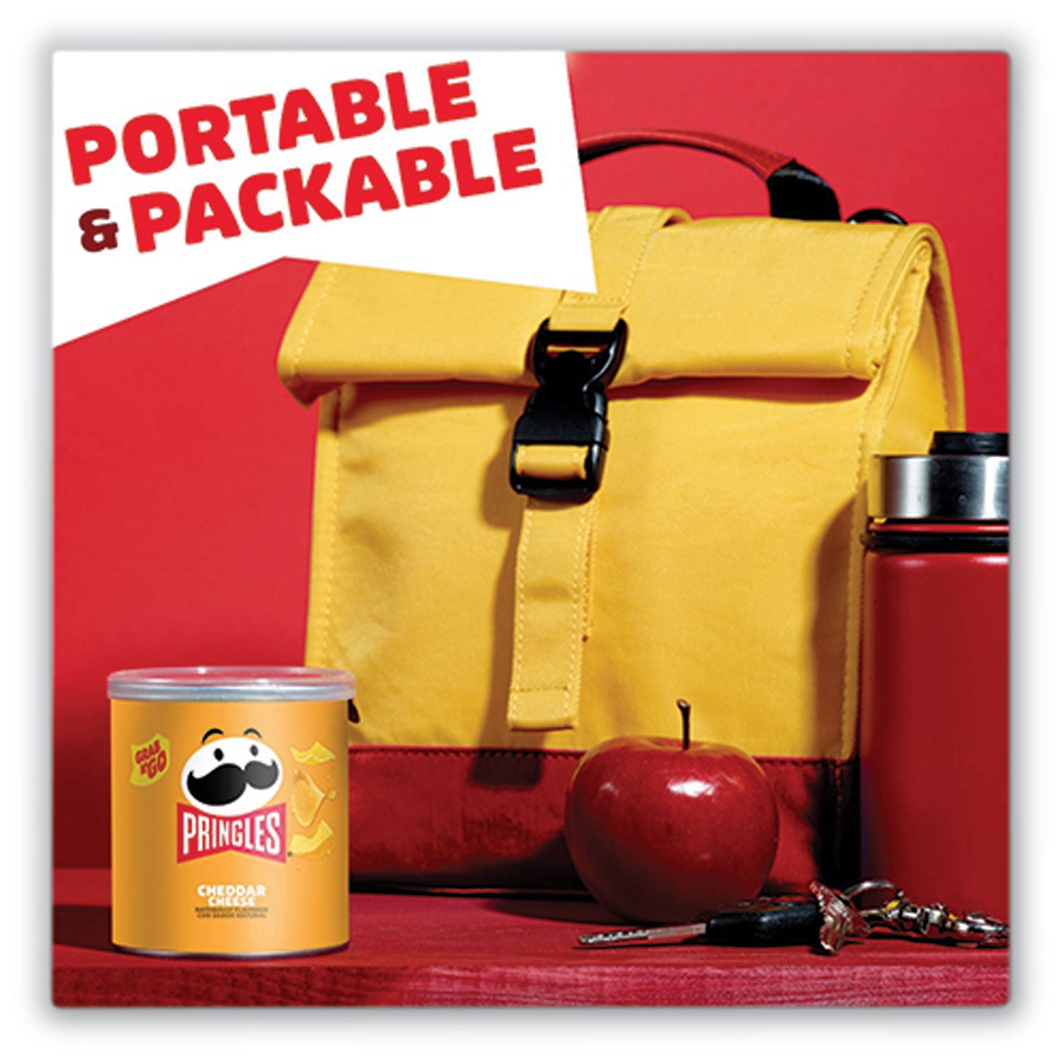 Pringles® Grab and Go Cheddar Cheese Crisps, 1.4 oz Can, 12 Carton