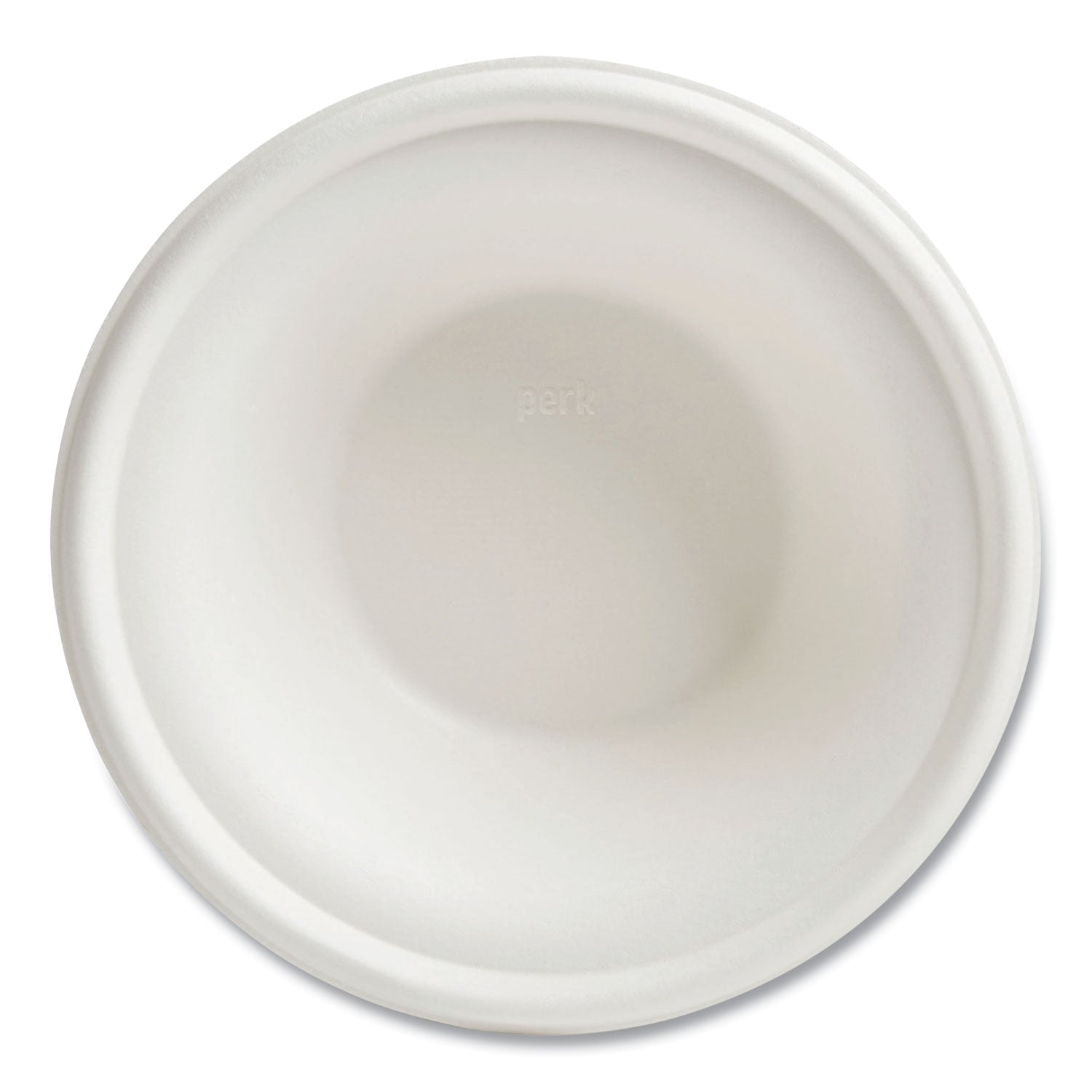Perk™ PFAS-Free Compostable Bagasse Bowls, Sugarcane, 12 oz, White, 125/Pack