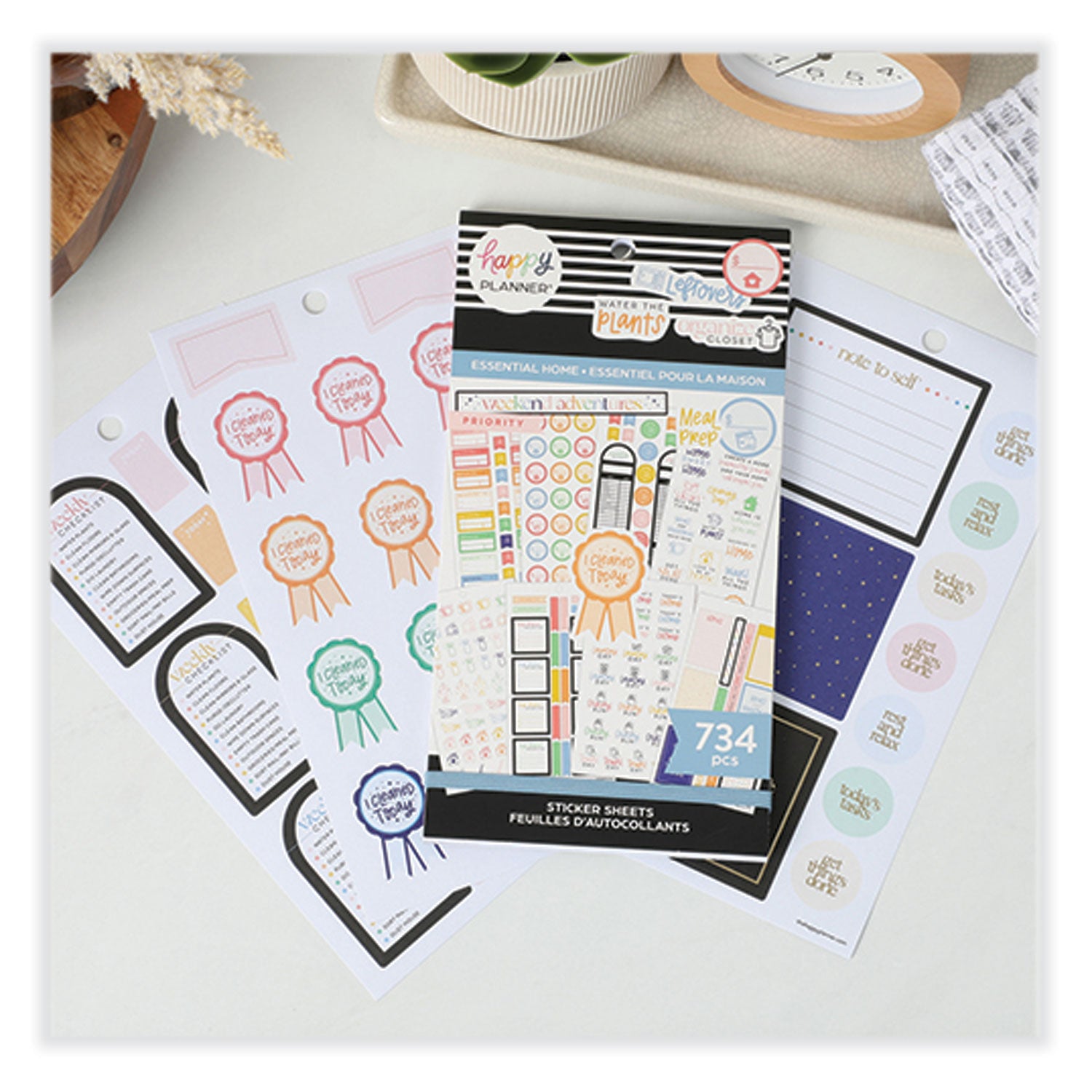 The Happy Planner® Essentials Home Classic Stickers, Productivity Theme, 734 Stickers