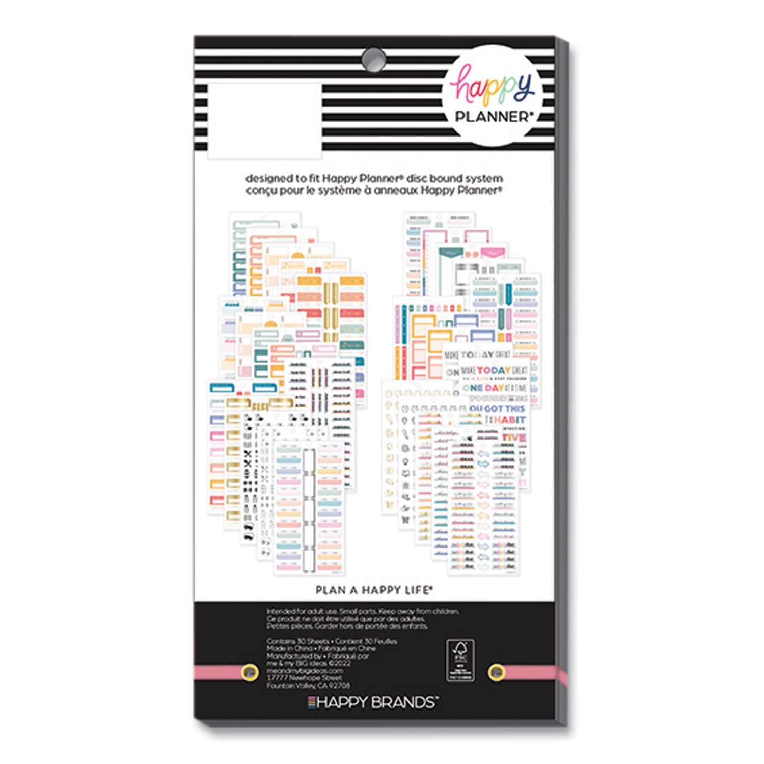 The Happy Planner® Essentials Tracker & Checklist Classic Stickers, Productivity Theme, 990/Pack
