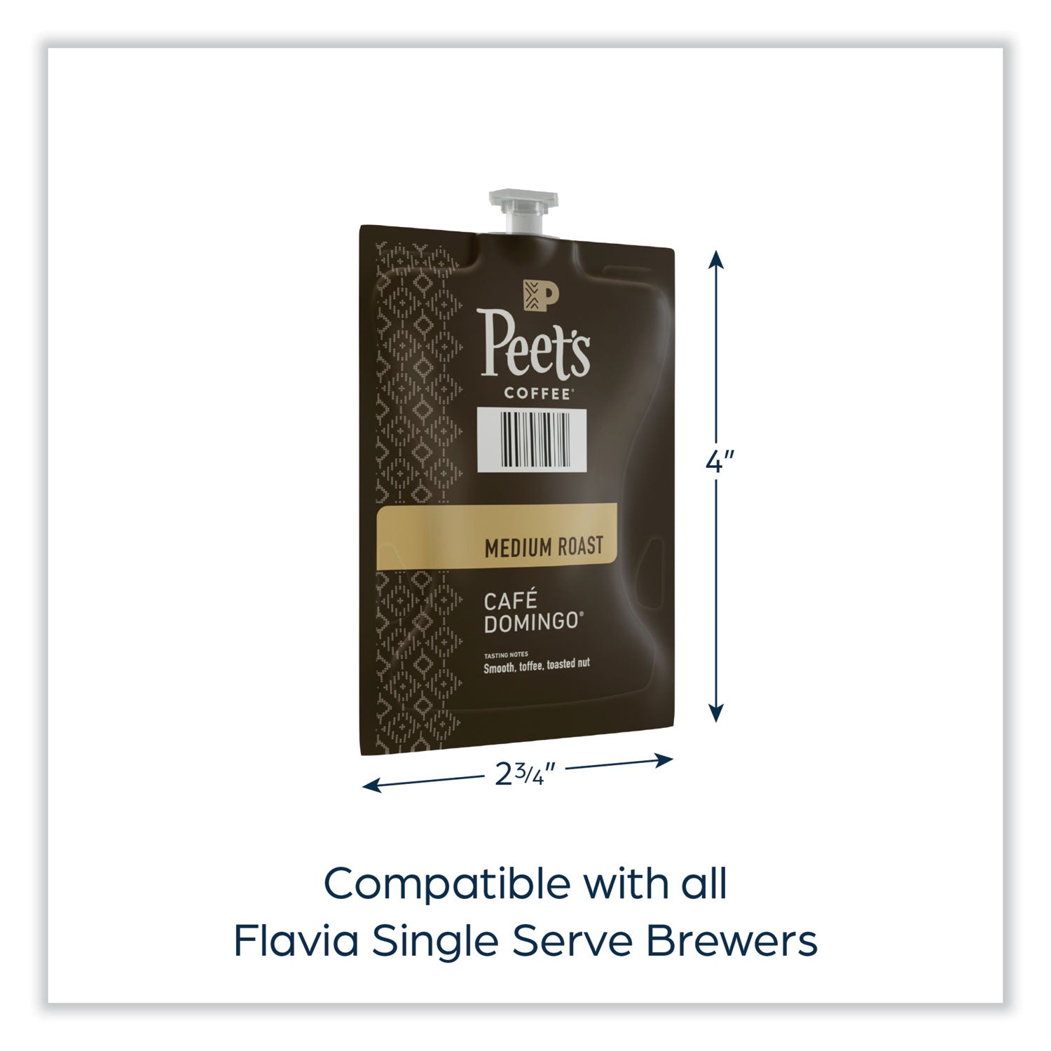 Peet's Coffee & Tea® FLAVIA Ground Coffee Freshpacks, Cafe Domingo Blend, 76/Carton
