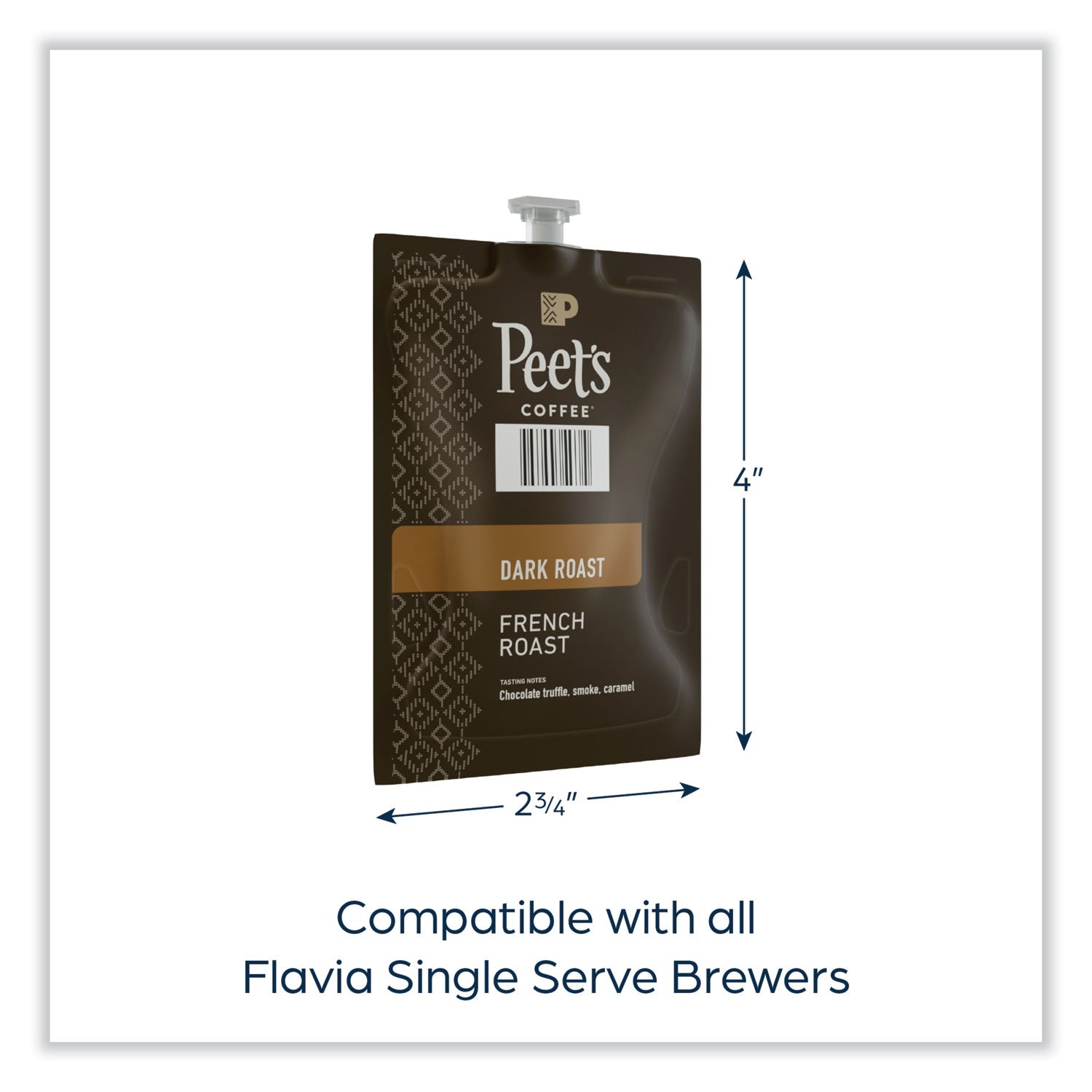 Peet's Coffee & Tea® FLAVIA Ground Coffee Freshpacks, French Roast, 76/Carton